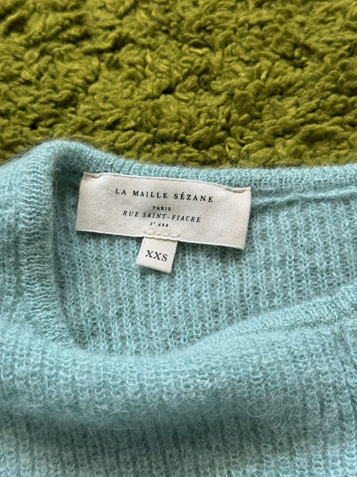 Designer × Sezane Sezane oldmoney style mohair alpaca blend cardigan sweater Size XXS / US 00 / IT 34 - 3 Thumbnail