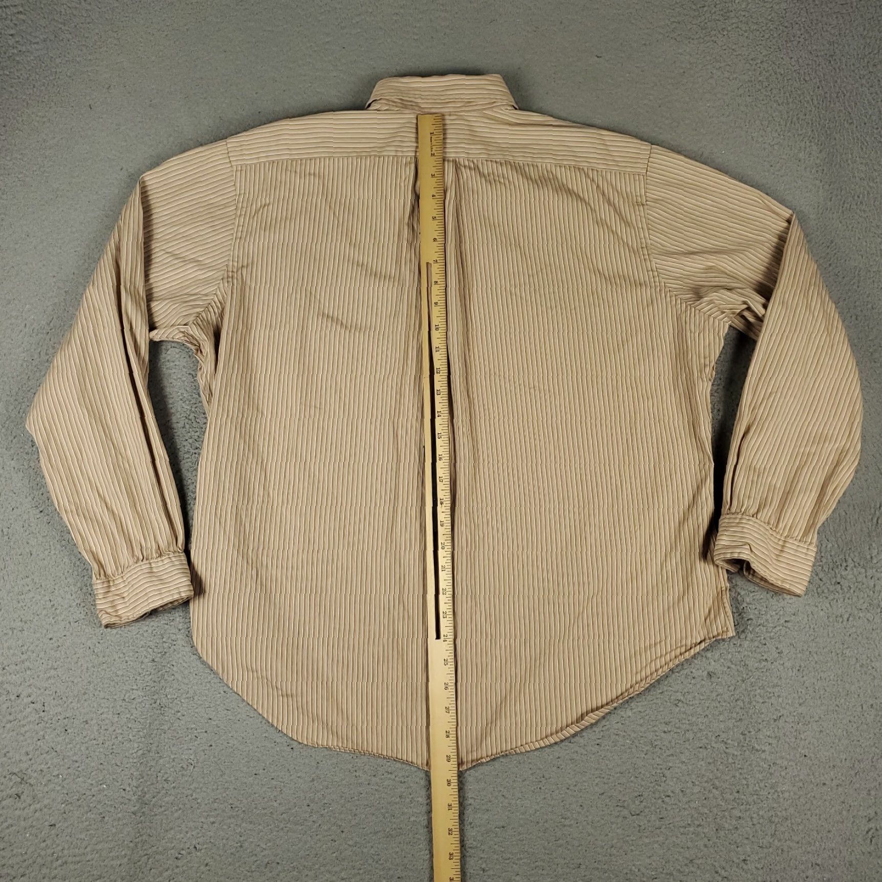Ralph Lauren Ralph Lauren Shirt Mens XL Beige Striped Pony Button Up Long Sleeve Size US XL / EU 56 / 4 - 6 Thumbnail