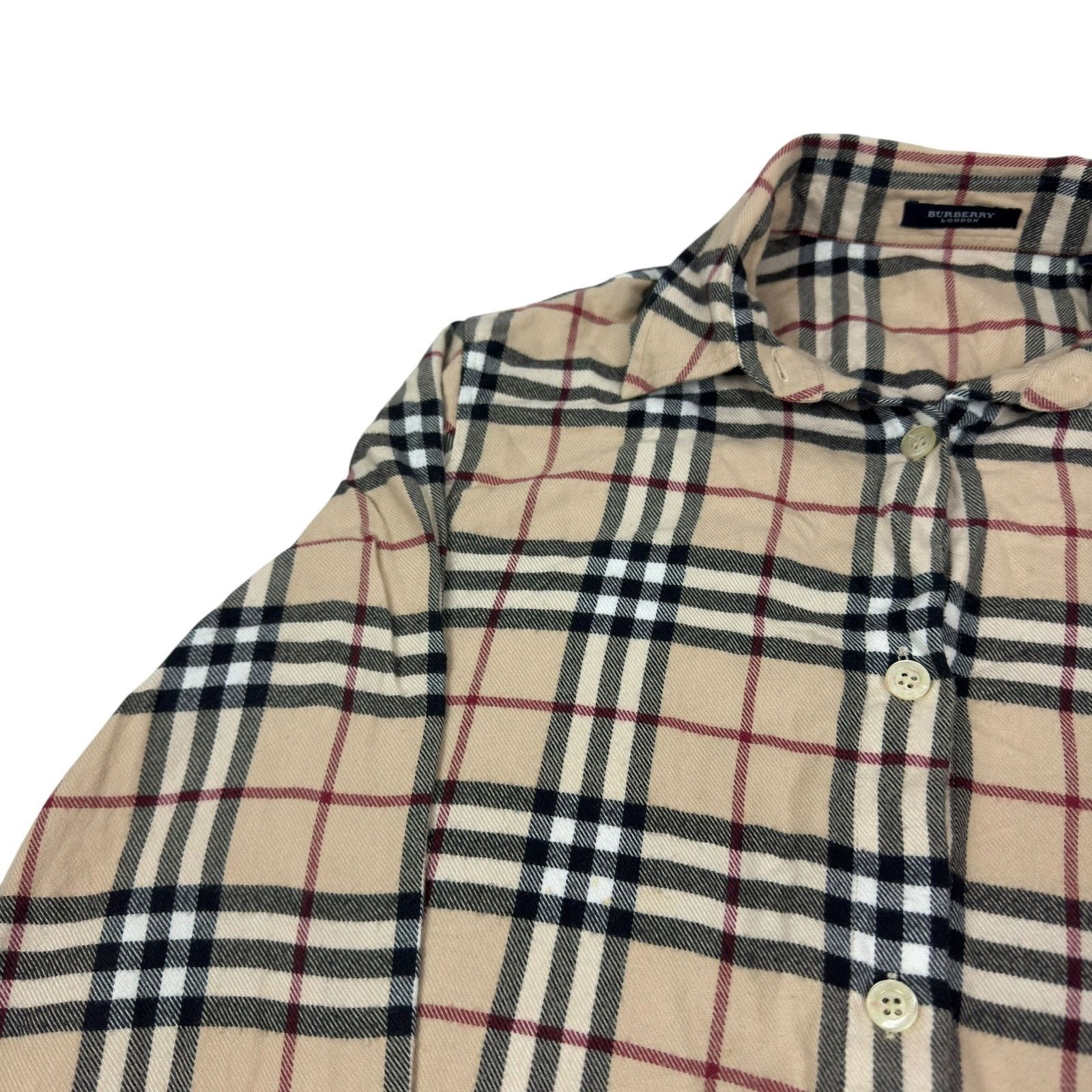 Burberry × Japanese Brand Burberry Beige Nova Check Cotton Long Sleeve Shirt Size M / US 6-8 / IT 42-44 - 6 Thumbnail