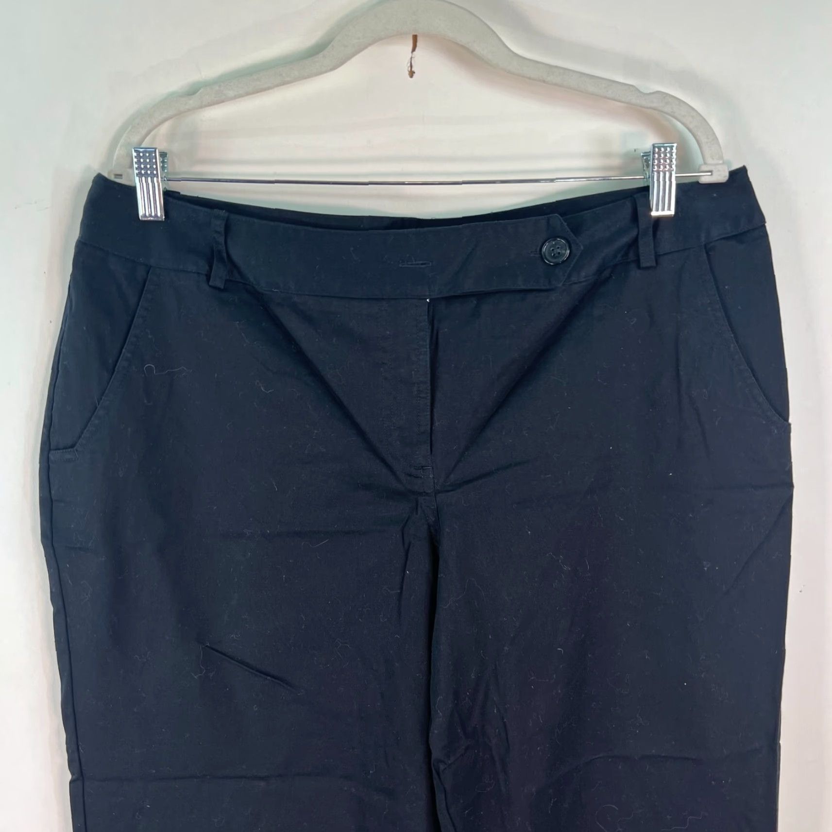 Worthington Worthington Stretch Capris Pants Size 18 Black Womens Size 40" / US 18 - 2 Thumbnail