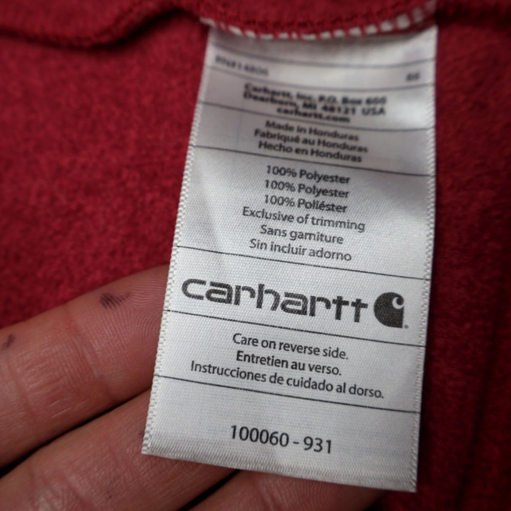 Carhartt VINTAGE Carhartt Vest Women XS Red Embroidered Logo Fleece Zipper Pocket Mid-Length Sleeveless Casual Workwear Size XS / US 0-2 / IT 36-38 - 6 Thumbnail