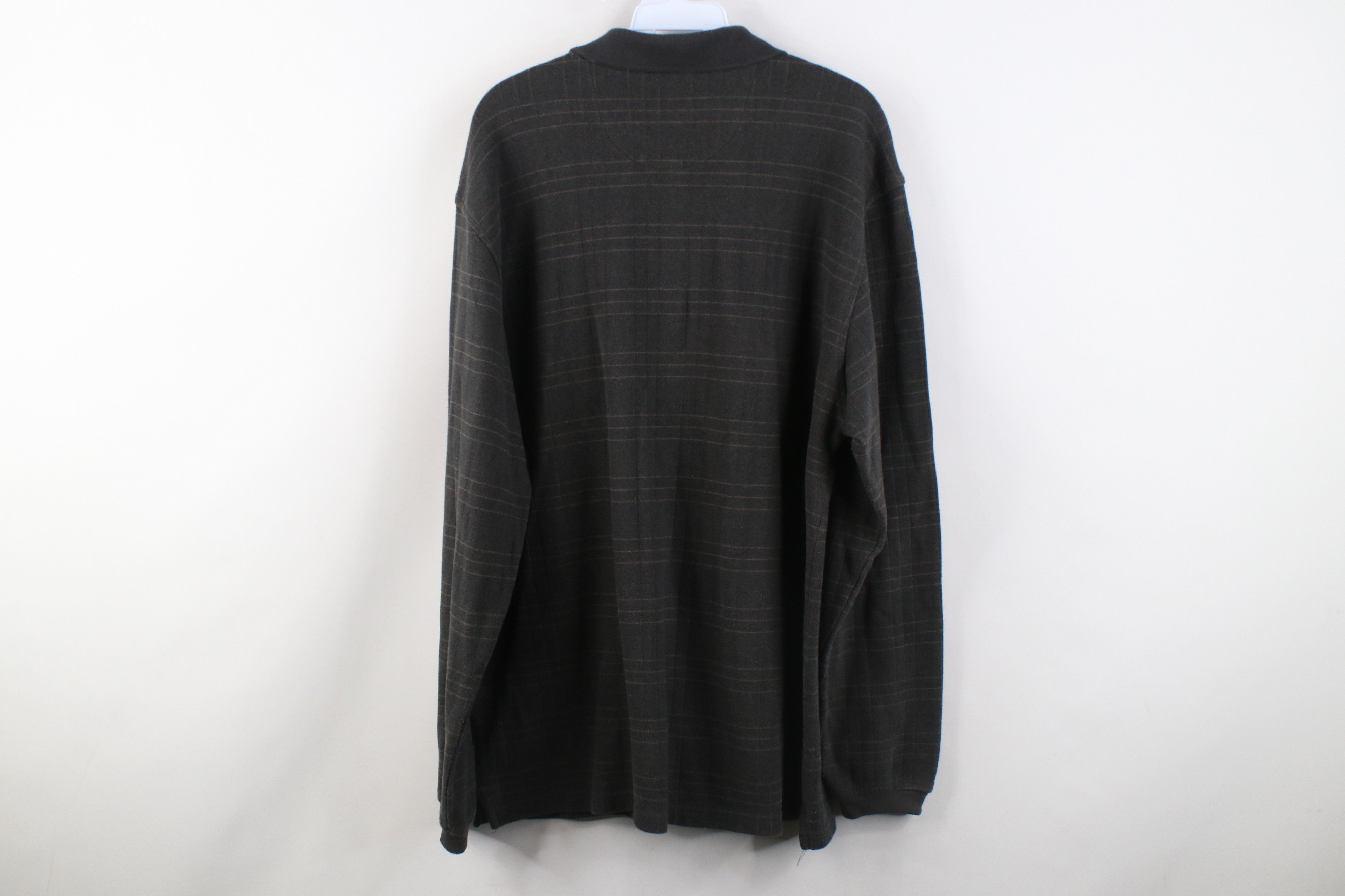 Vintage Vintage 90s Streetwear Long Sleeve Rugby Polo Shirt Plaid Size US XL / EU 56 / 4 - 9 Thumbnail