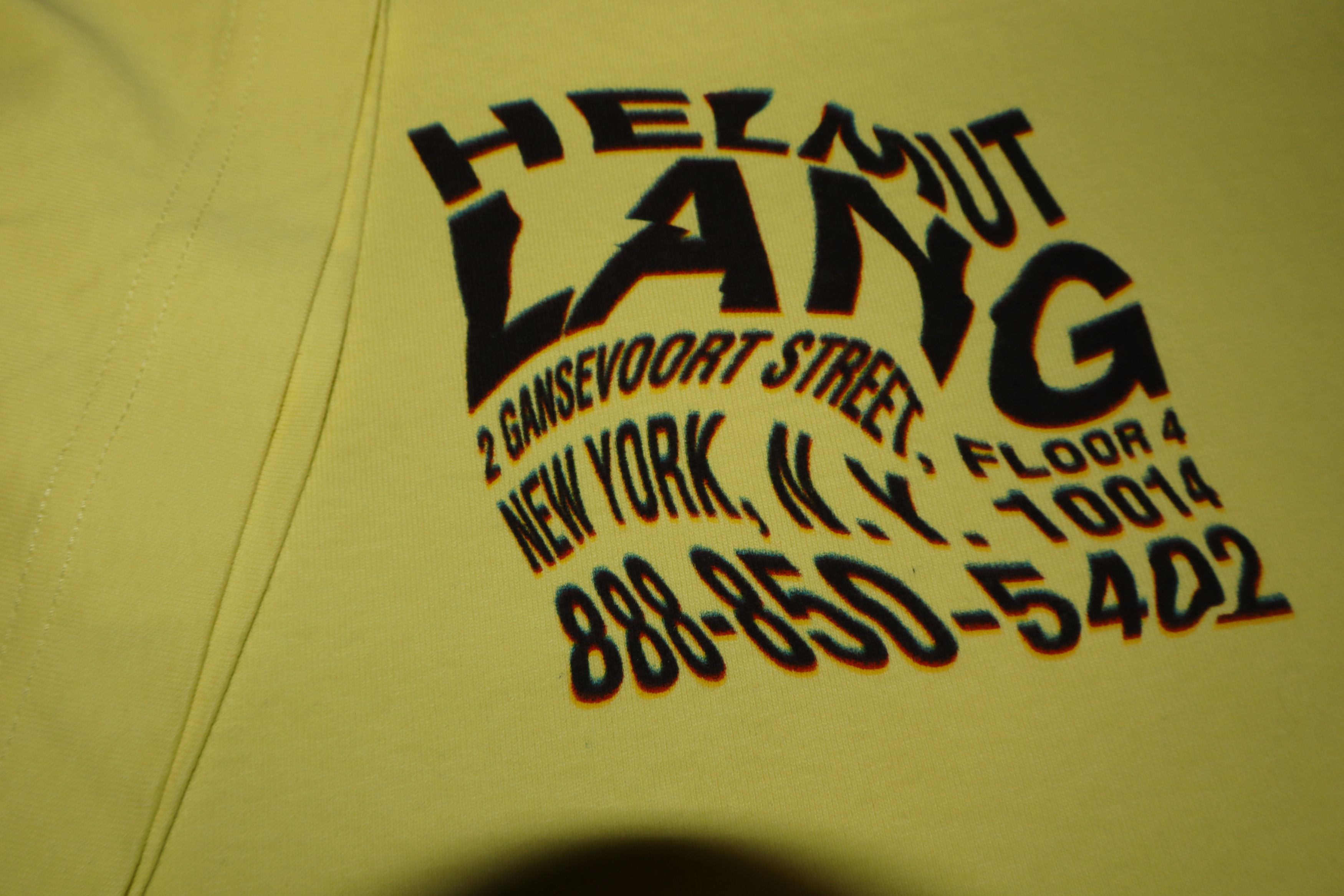Helmut Lang Distorted logo tshirt Size US L / EU 52-54 / 3 - 7 Thumbnail
