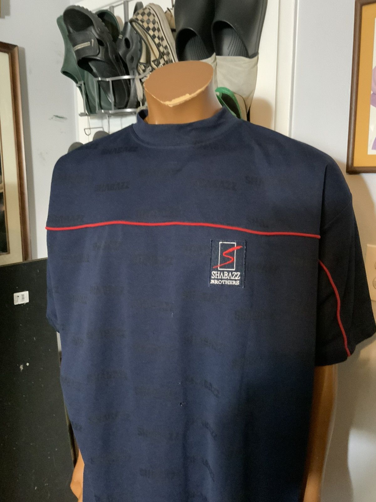 Vintage Vintage 90s Shabazz Brothers Urban Hip Hop Monogram Jersey Size US XXL / EU 58 / 5 - 9 Thumbnail