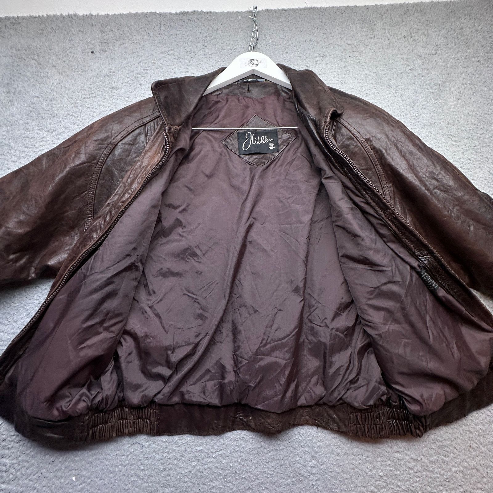 Other VTG J Walden Thermolite Bomber Aviator Leather Jacket Large Size US L / EU 52-54 / 3 - 13 Thumbnail