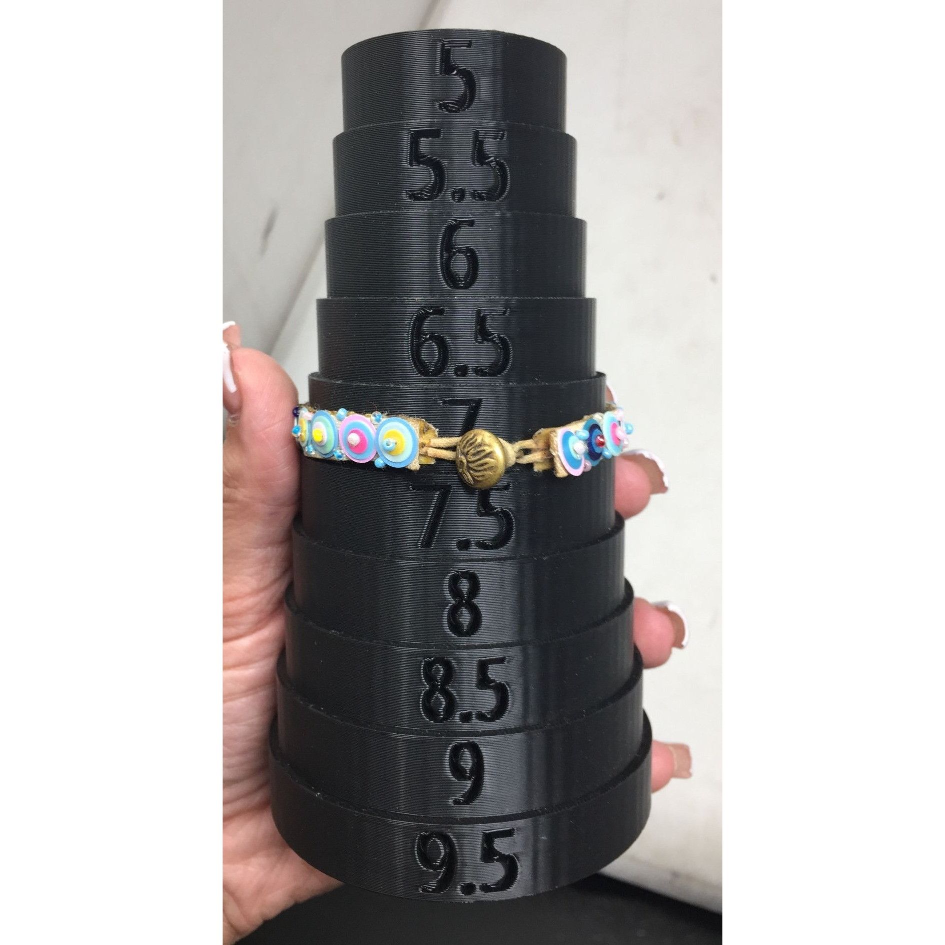 Other Colorful Velveteen Bracelet with Sequins and Glass Size ONE SIZE - 10 Thumbnail