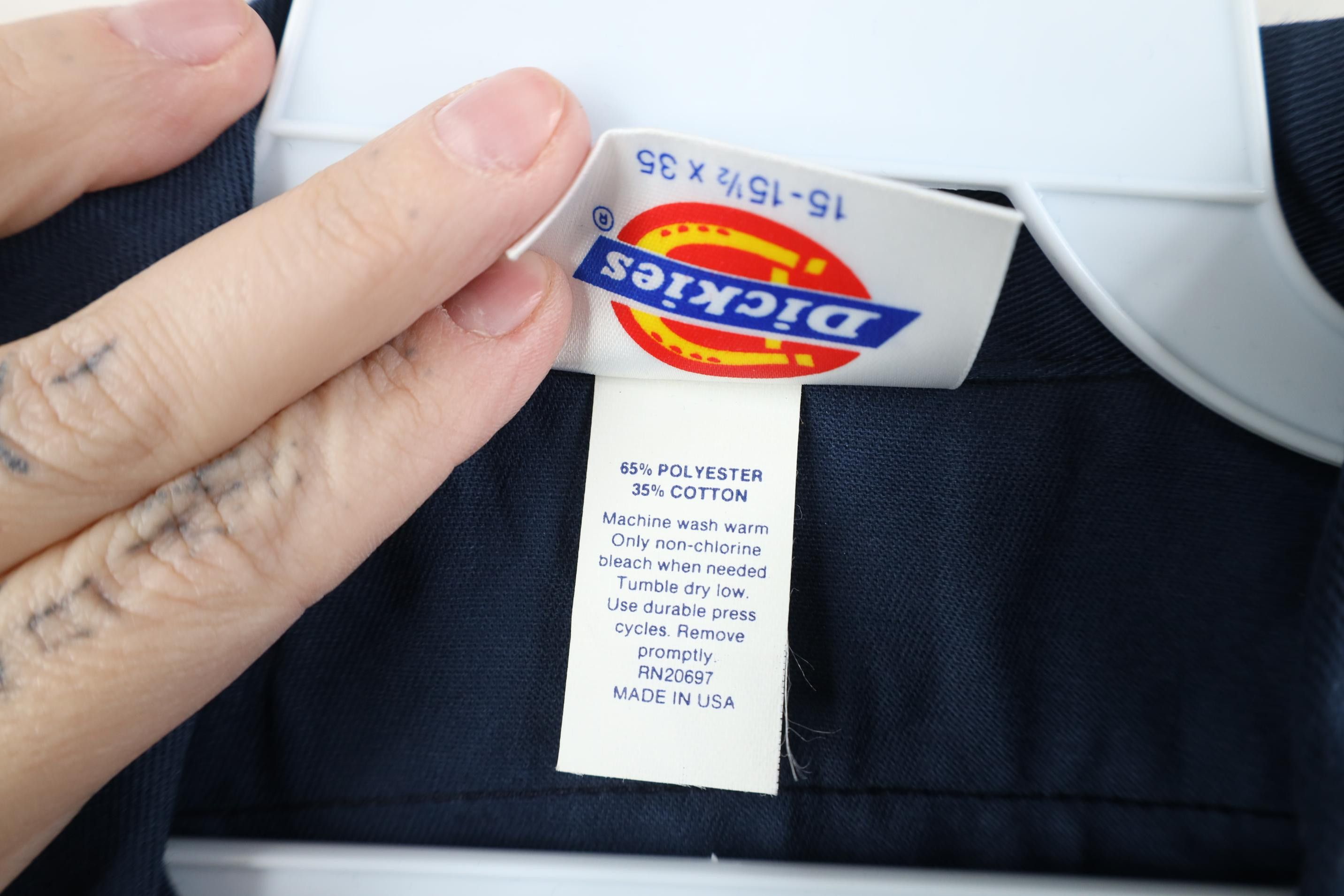 Dickies Deadstock Vintage 90s Dickies Mechanic Button Shirt Blue USA Size US M / EU 48-50 / 2 - 10 Thumbnail