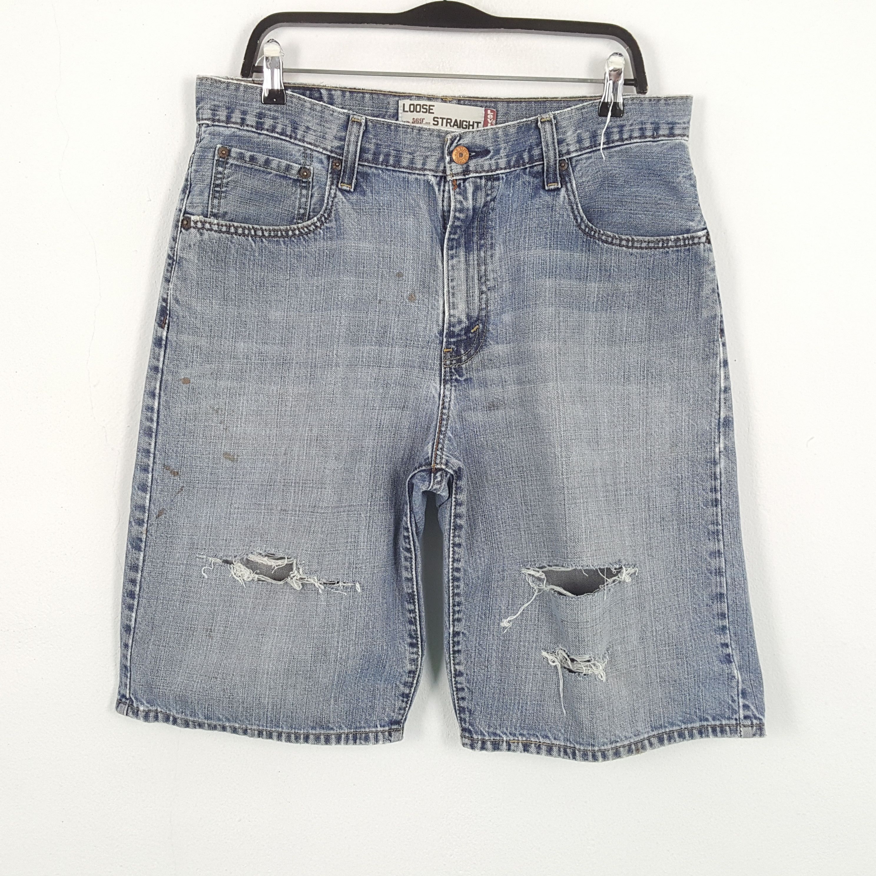 Levi's × Vintage LEVI'S Distressed Shorts Jeans Summer Style Size US 34 / EU 50 - 1 Thumbnail