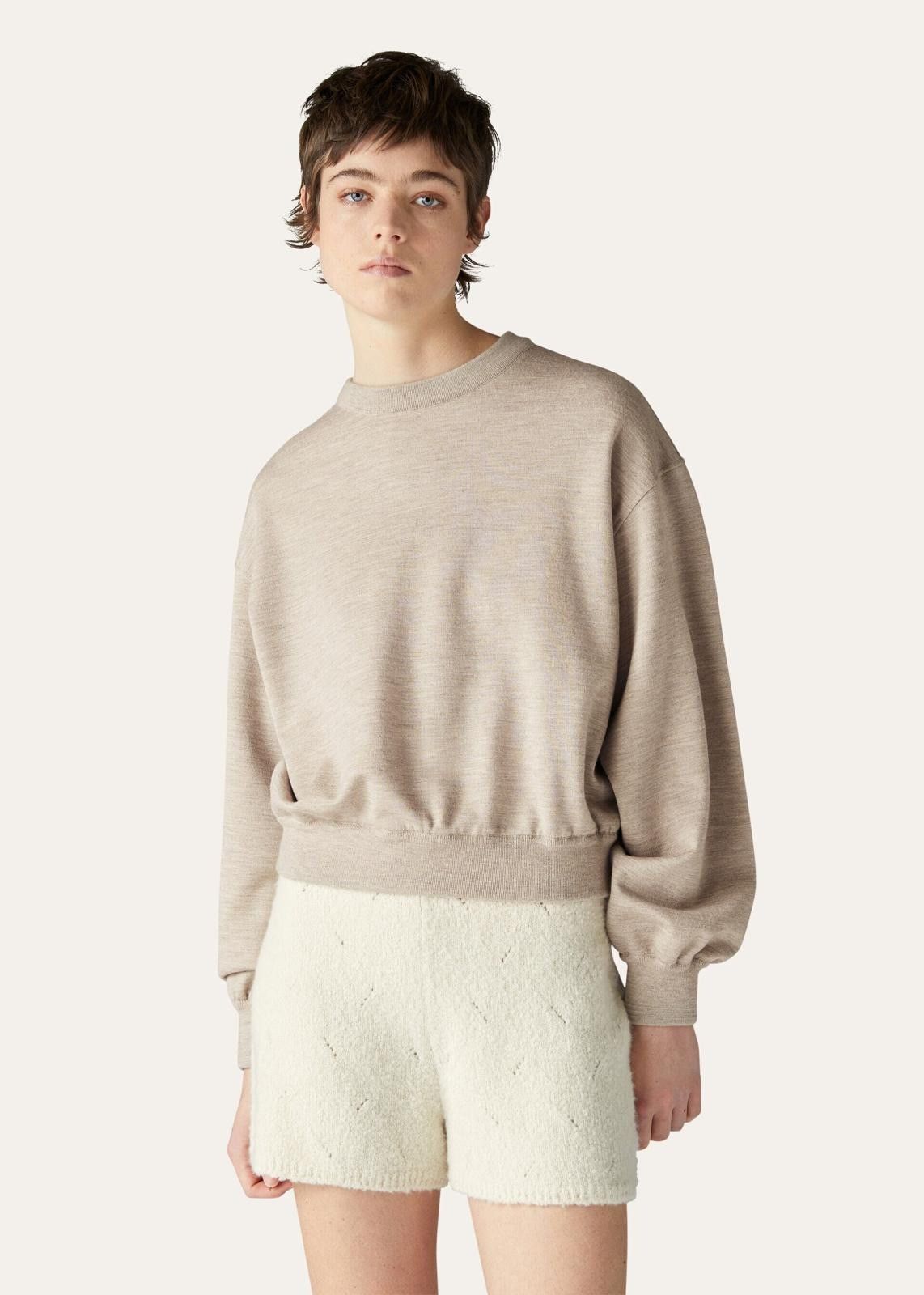 Loro Piana o1srvl11e1125 FAN2589 Cocooning Sweatshirt in Beige Size L / US 10 / IT 46 - 3 Thumbnail
