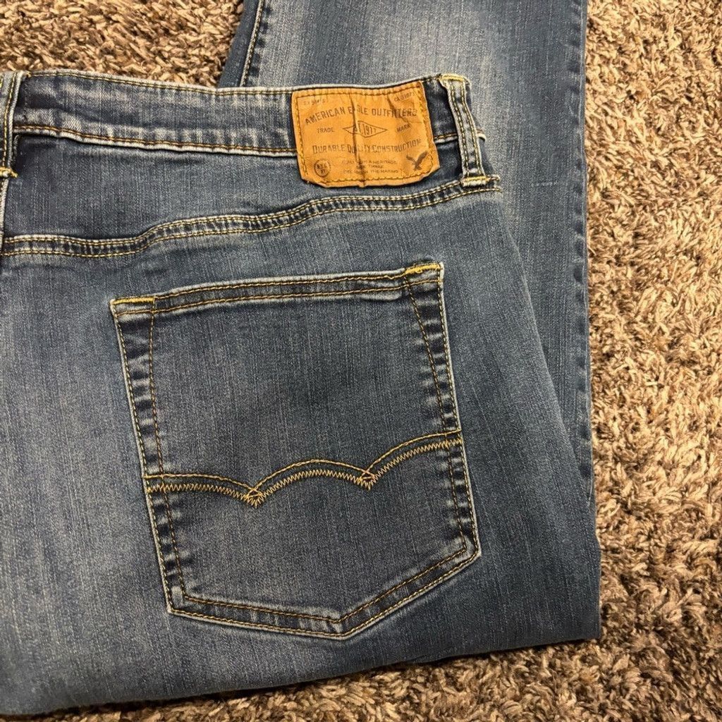 American Eagle Outfitters Men’s American Eagle Original Straight Jeans Size US 36 / EU 52 - 2 Thumbnail