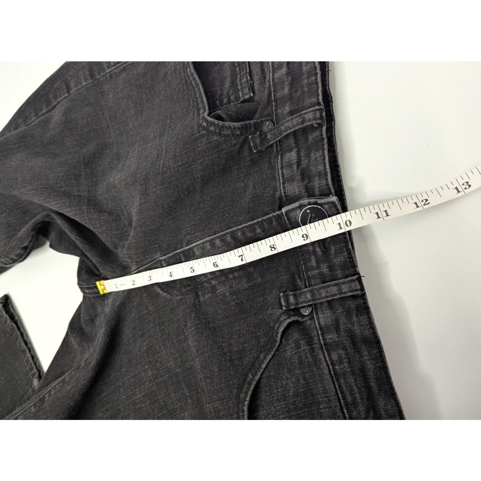Vintage Vestiti Eleganti Jeans Mens 32x32 Black Denim Stretch Biker Moto Style 80s 90s Hip Hop Size US 32 / EU 48 - 6 Thumbnail