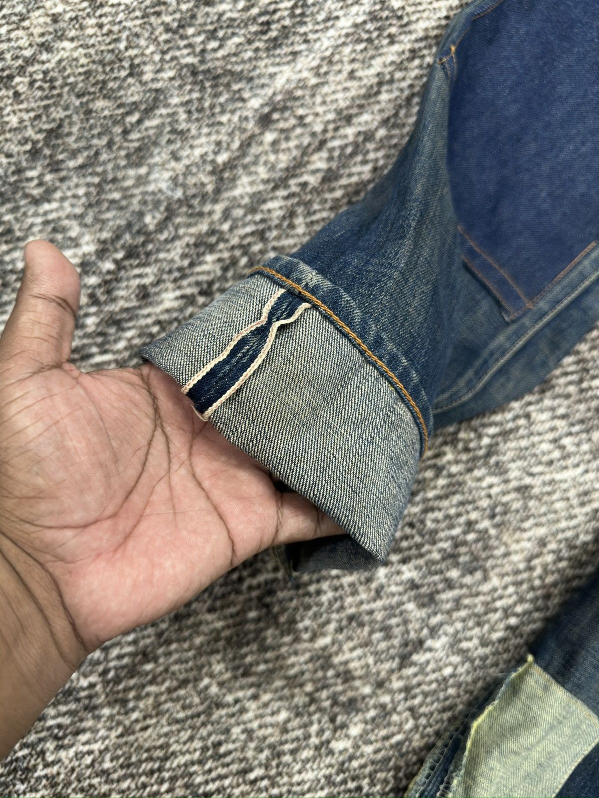 Levi's × Levi's Vintage Clothing Vintage Levis Redline Selvedge Custom Repaired Sashiko Boro Size US 30 / EU 46 - 6 Thumbnail