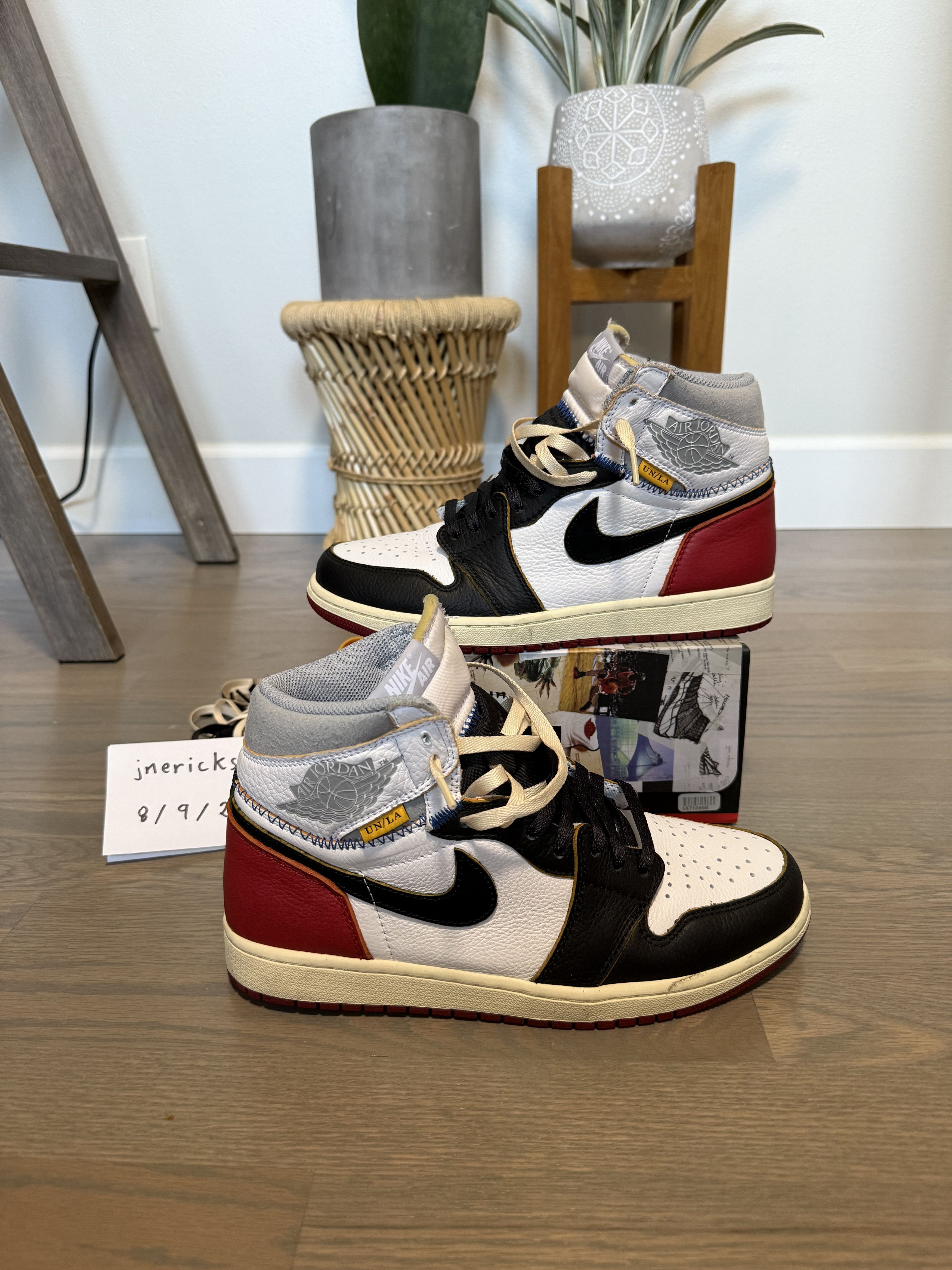 Jordan Brand × Union LA Jordan 1 Retro High Union Los Angeles Black Toe Size US 9.5 / EU 42-43 - 2 Thumbnail