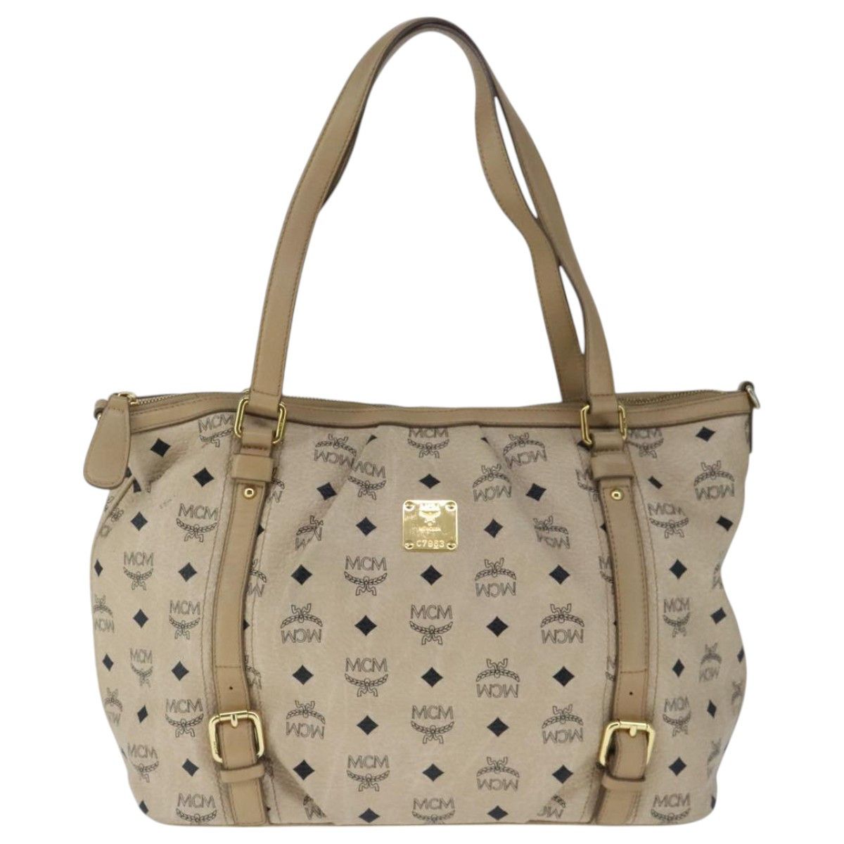 MCM Visetos Beige Canvas Tote Bag (Pre-Owned) Size ONE SIZE - 1 Thumbnail
