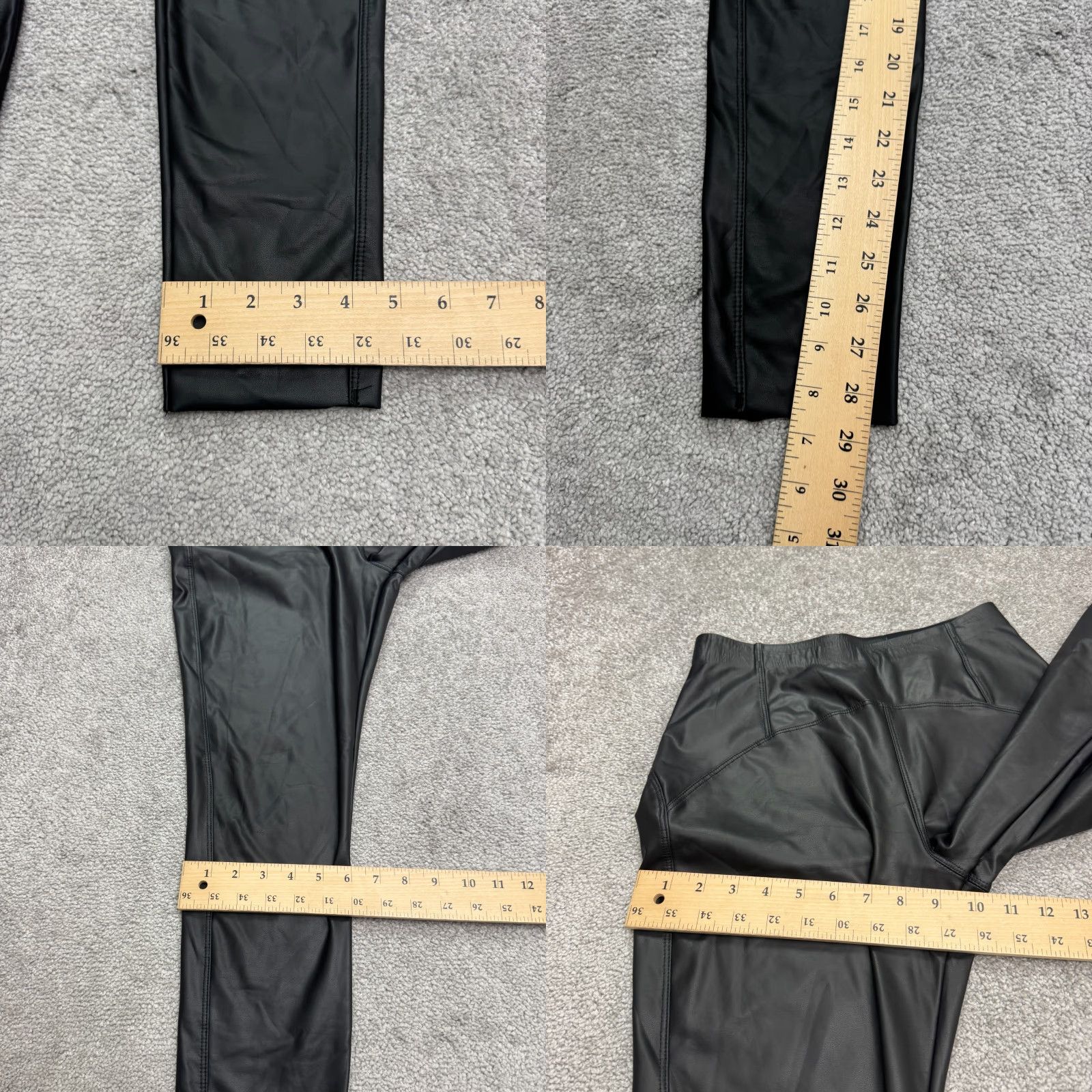Akira Akira Faux Leather High Rise Skinny Leggings Pants Womens Black 26x28 Size 32" / US 10 / IT 46 - 8 Thumbnail