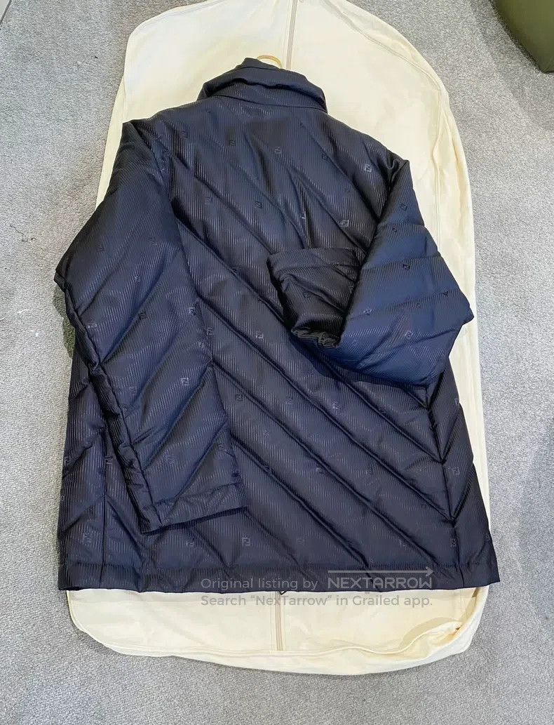 Fendi Fendi Striped Black Down Jacket Size US L / EU 52-54 / 3 - 3 Thumbnail