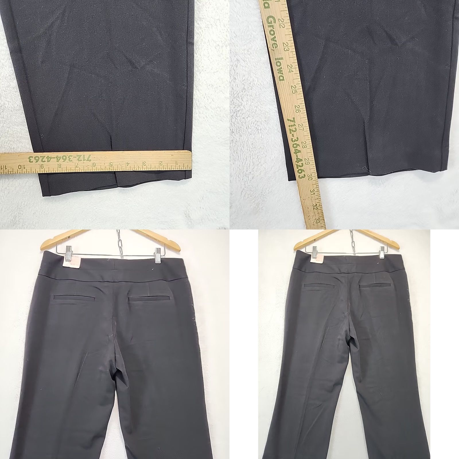Vintage Maurices Polished Boot Pants Black Flat Front Womens 11/12 Short Bootcut Regular Petite Dress Pants Size 32" / US 10 / IT 46 - 8 Thumbnail