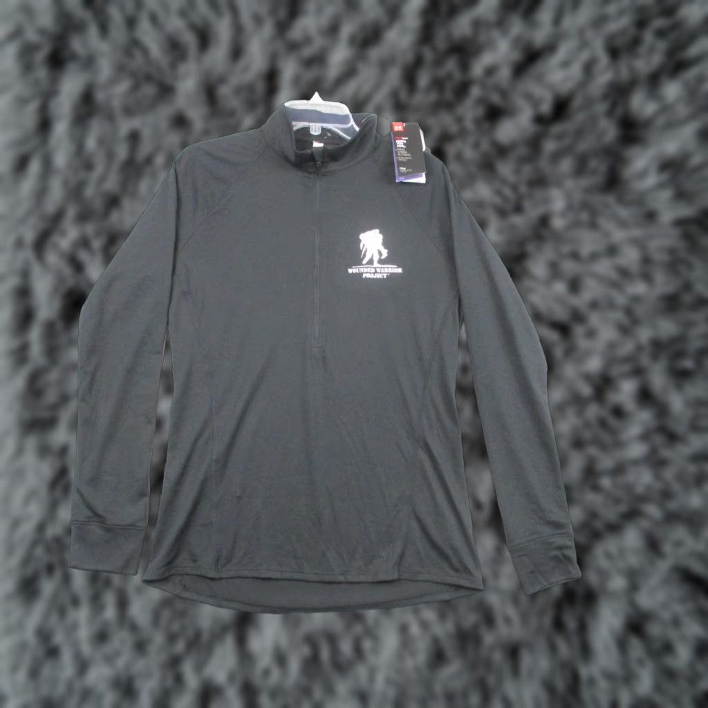 Under Armour Under Armour Shirt Womens Large Black 1/4 Zip HeatGear Wounded Warrior Project Military Size L / US 10 / IT 46 - 1 Thumbnail