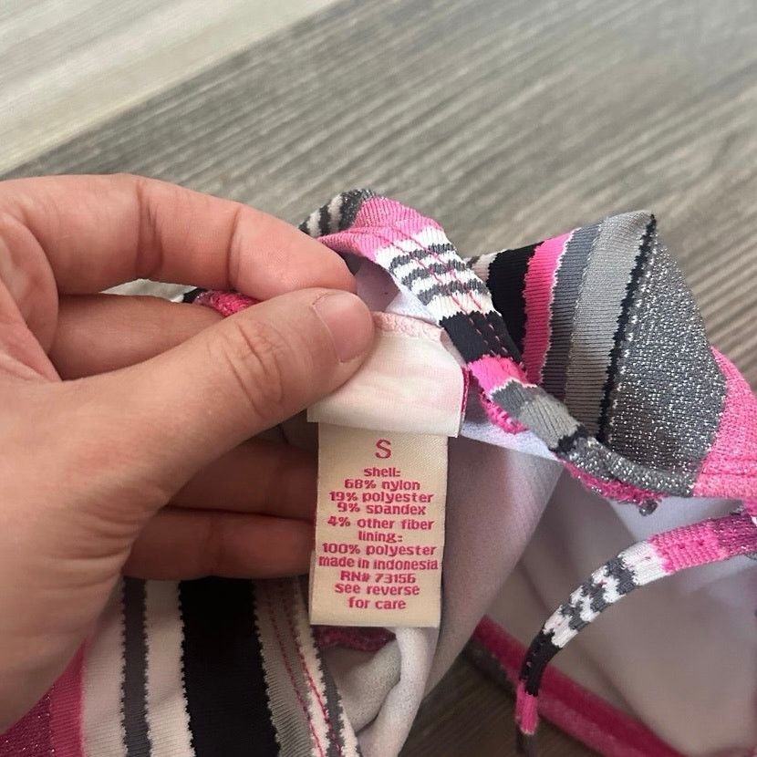 Other candies gray pink striped swim halter top Size S / US 4 / IT 40 - 5 Thumbnail