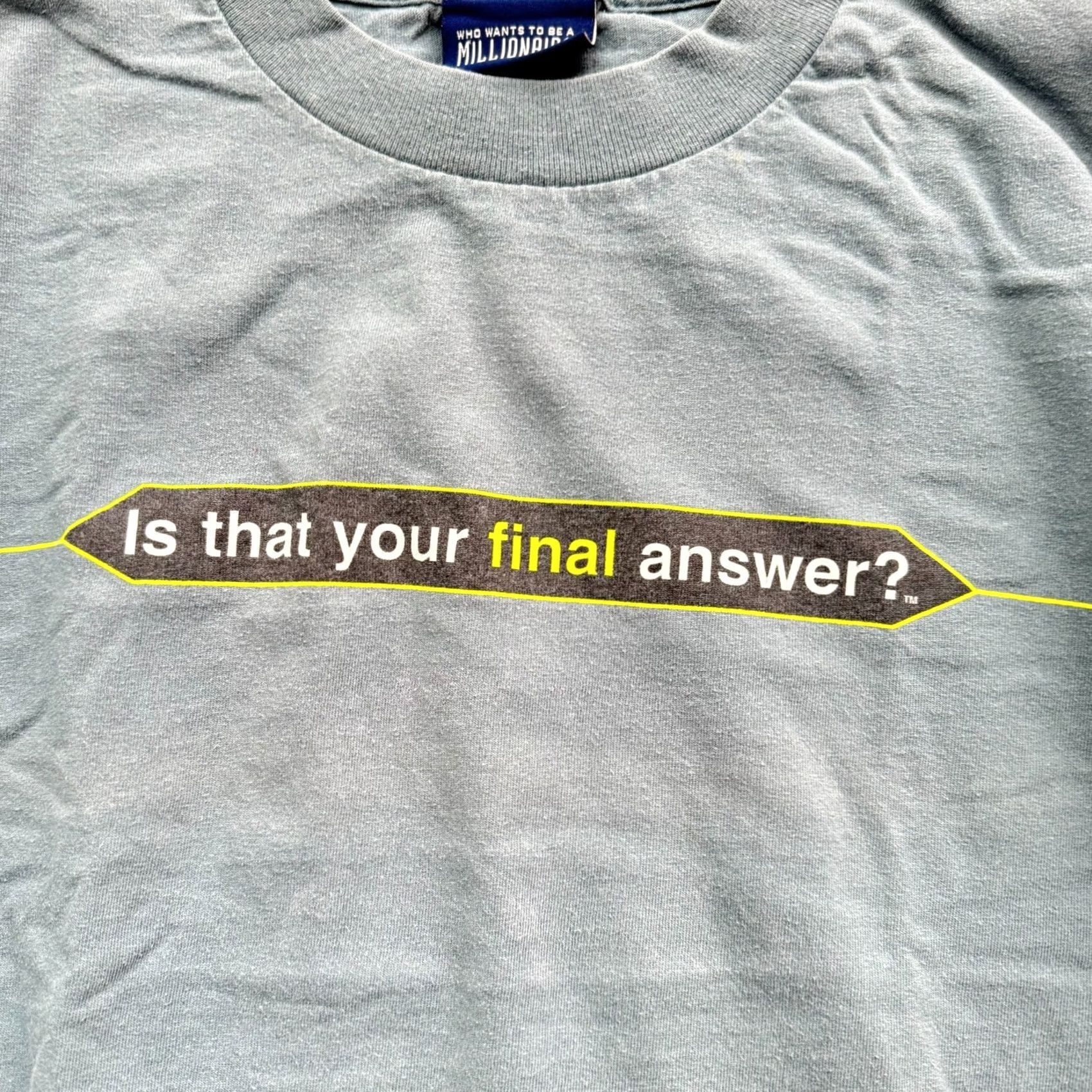 Vintage VINTAGE Who Wants To Be A Millionaire T-Shirt XL Blue Mens Short Sleeve 00s Size US XL / EU 56 / 4 - 2 Thumbnail
