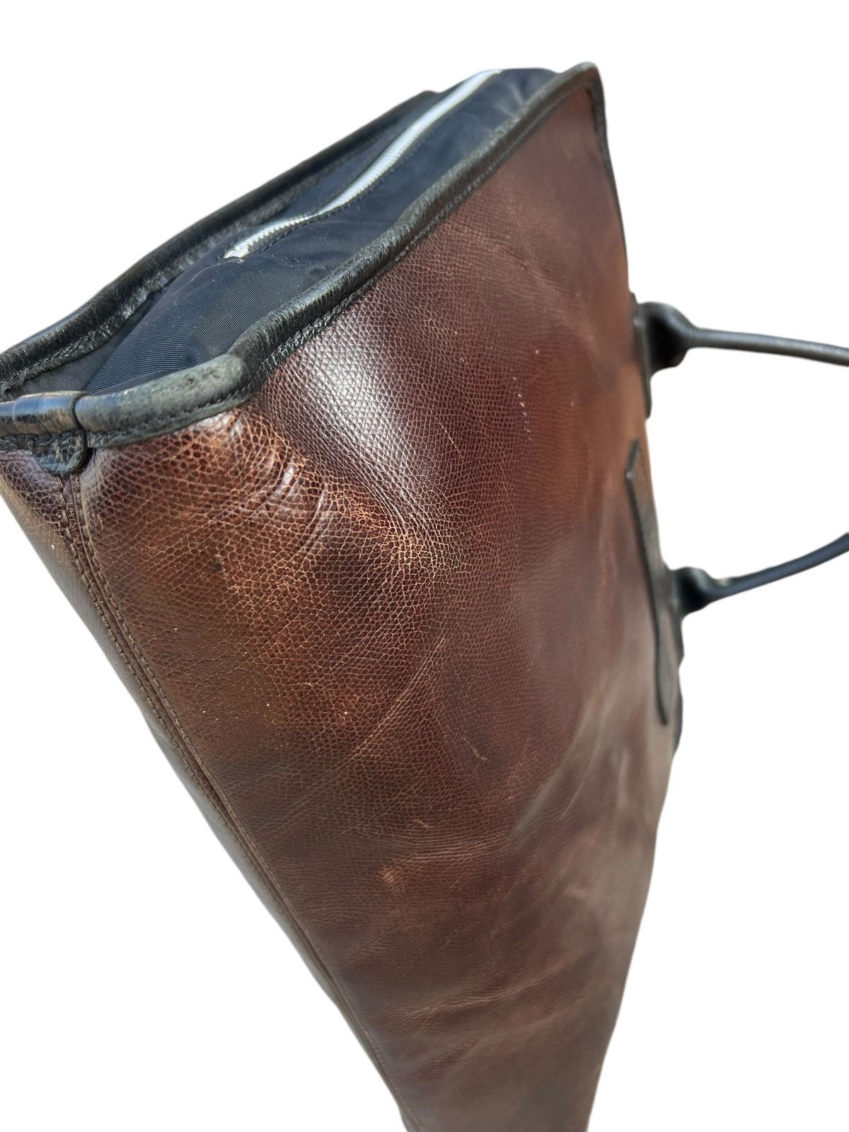 Felisi Vintage Felisi Italy Distressed Patina Leather Handle Bag Size ONE SIZE - 17 Thumbnail