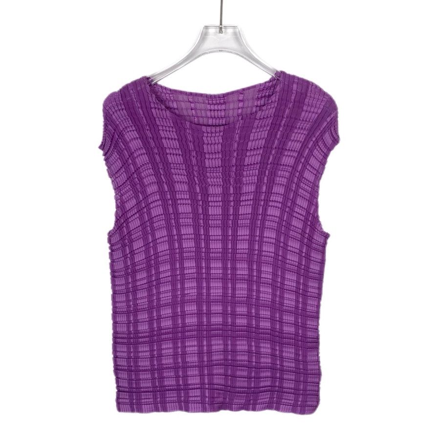 Issey Miyake Issey Miyake Pleated Purple Top Size XS / US 0-2 / IT 36-38 - 1 Thumbnail