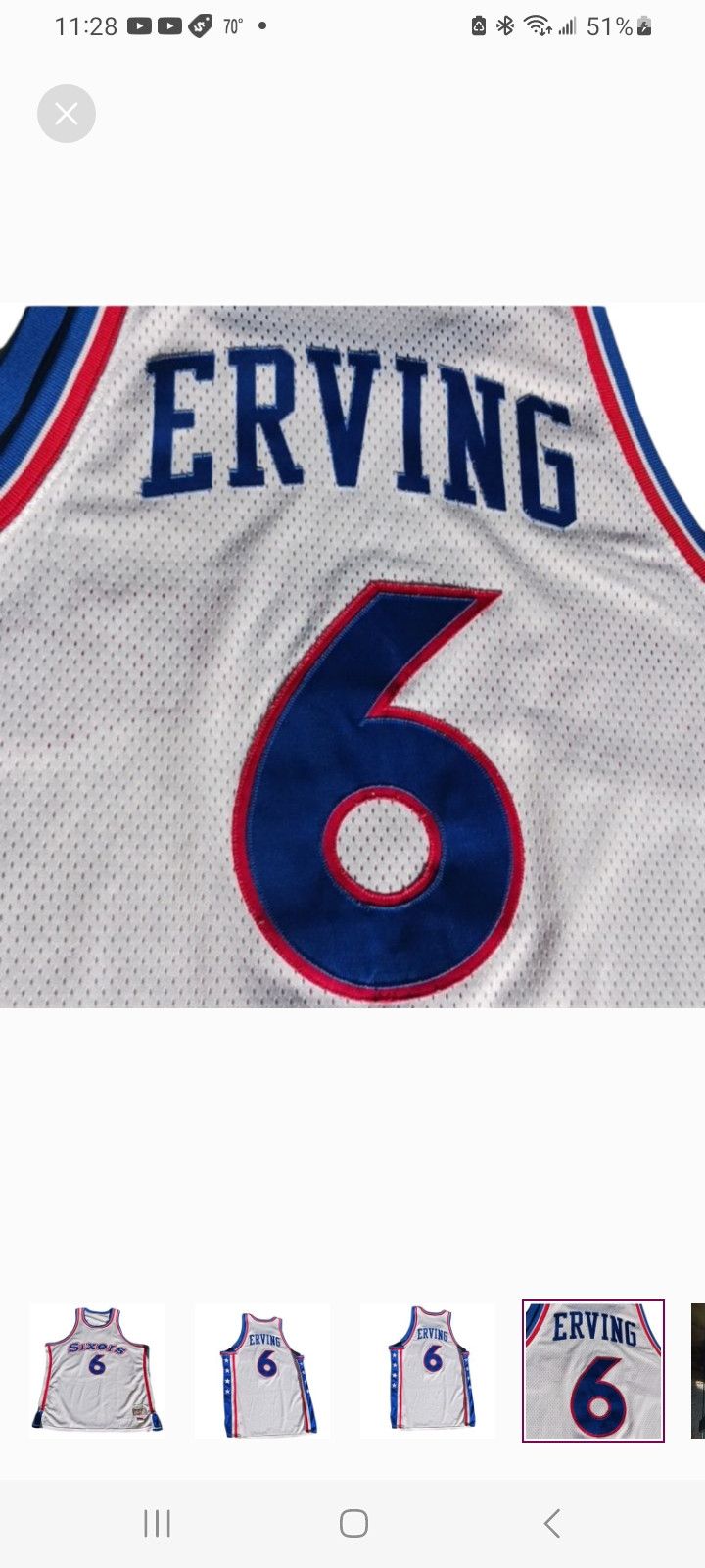 Mitchell & Ness × NBA AUTHENTIC Mitchell & Ness Julius Erving Sixers Jersey 77-78 Size US XL / EU 56 / 4 - 7 Thumbnail