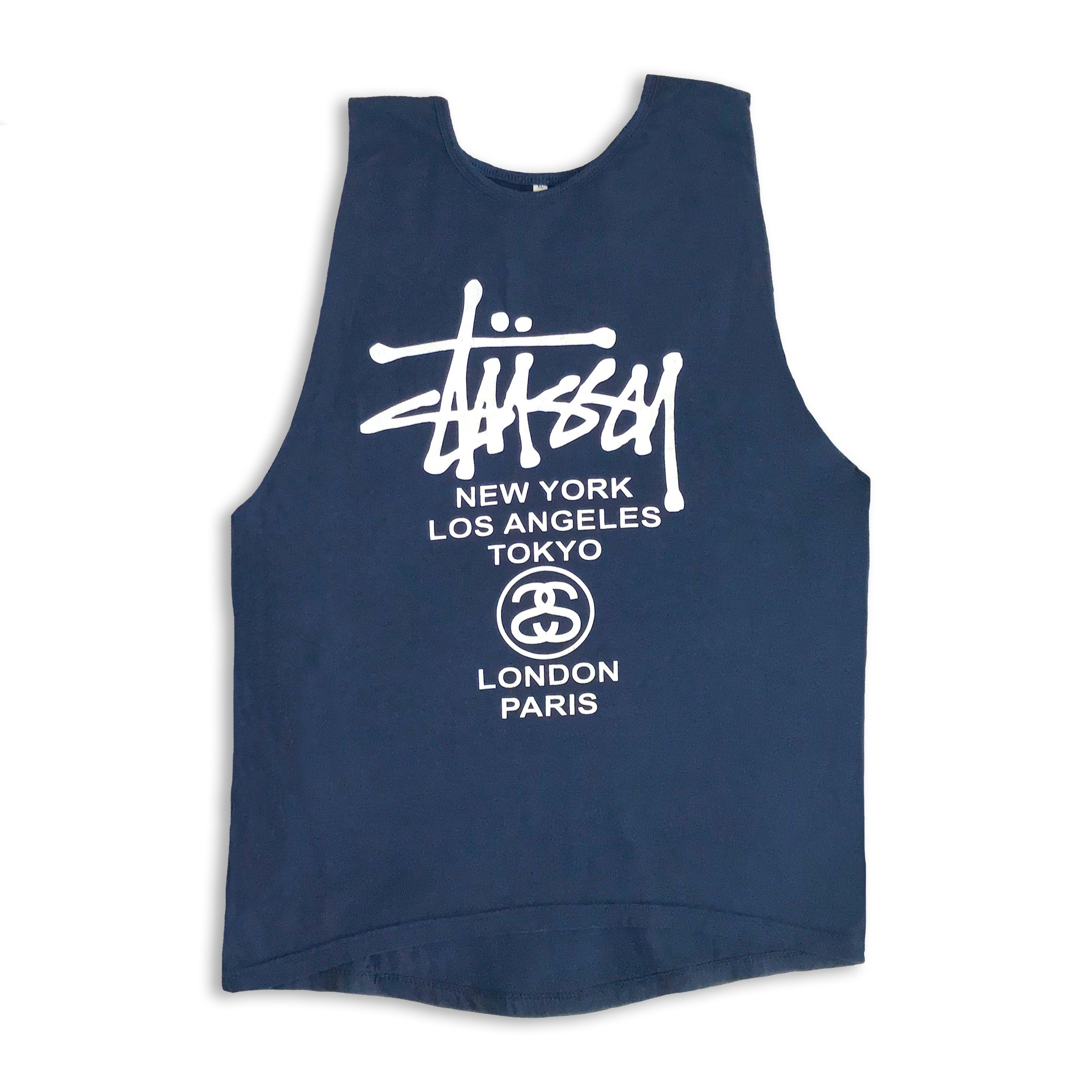 Stussy Y2K STUSSY Tank top T shirt Tee Tokyo London New York Medium Size US M / EU 48-50 / 2 - 2 Thumbnail