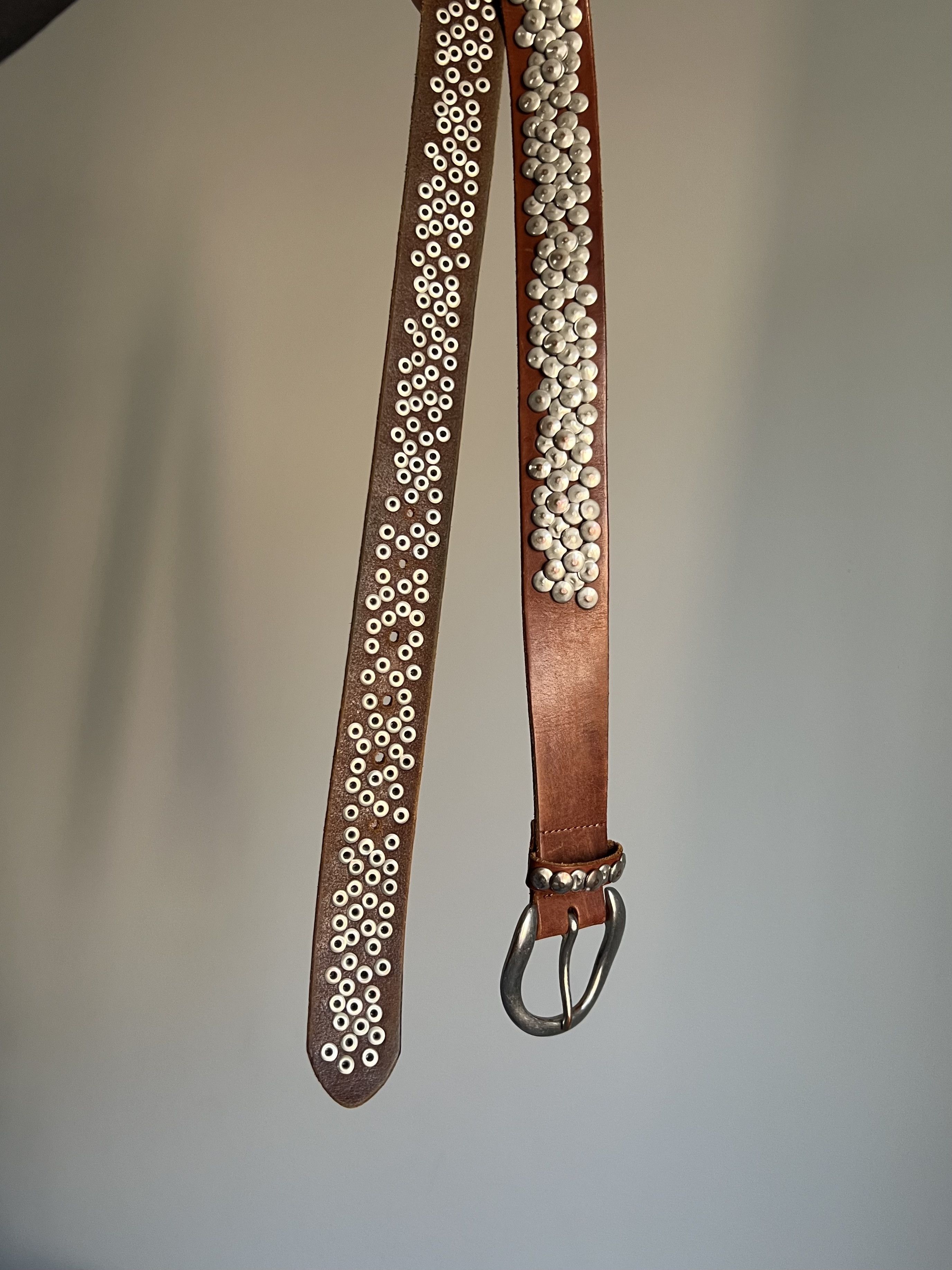 LIEBESKIND BERLIN Liebeskind Leather Studded Belt Metal Rivets BB Simon Style Size ONE SIZE - 5 Thumbnail
