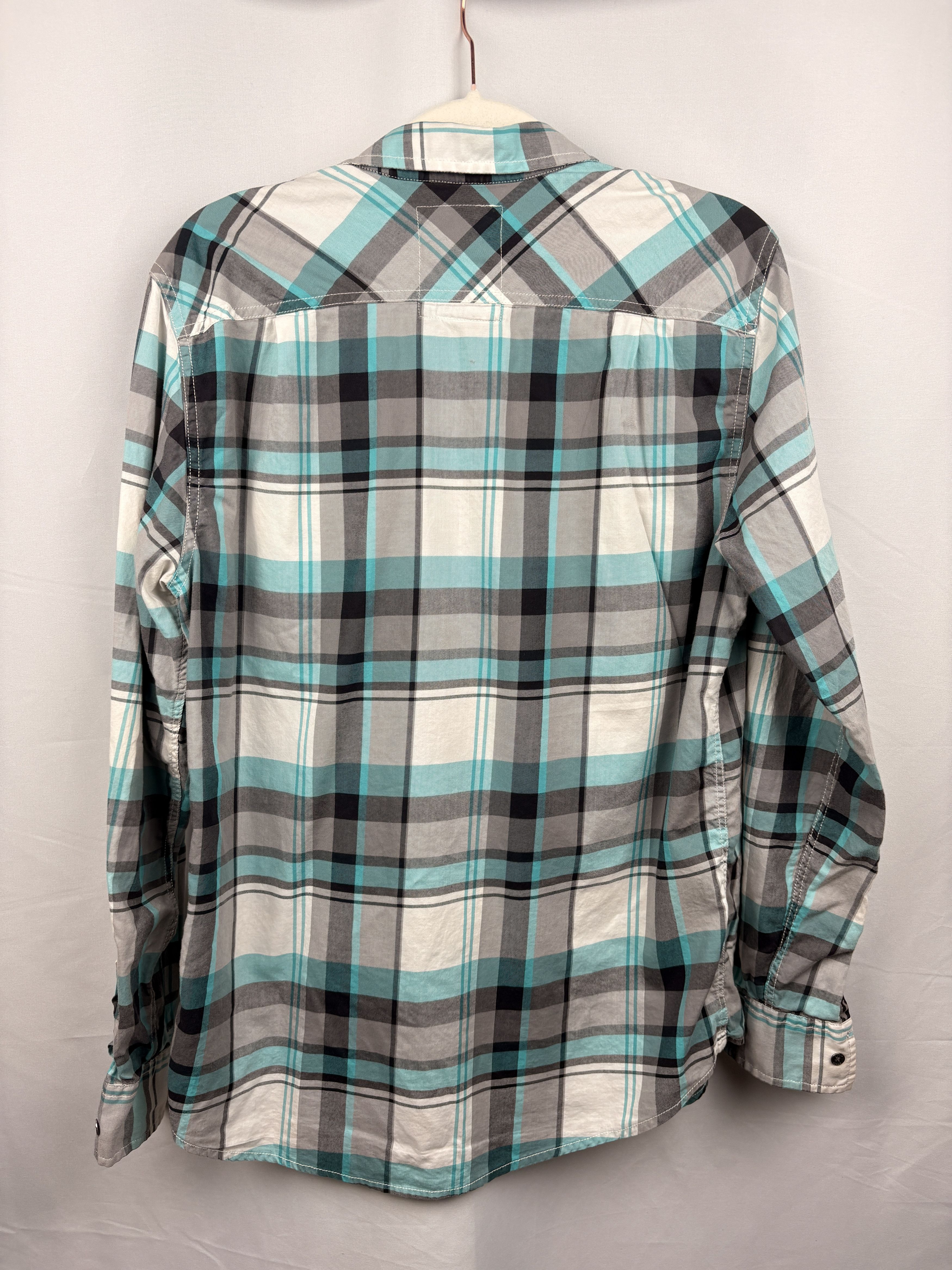 Guess GUESS Plaid Button Up Shirt Zip Pocket Western Style Size US M / EU 48-50 / 2 - 2 Thumbnail