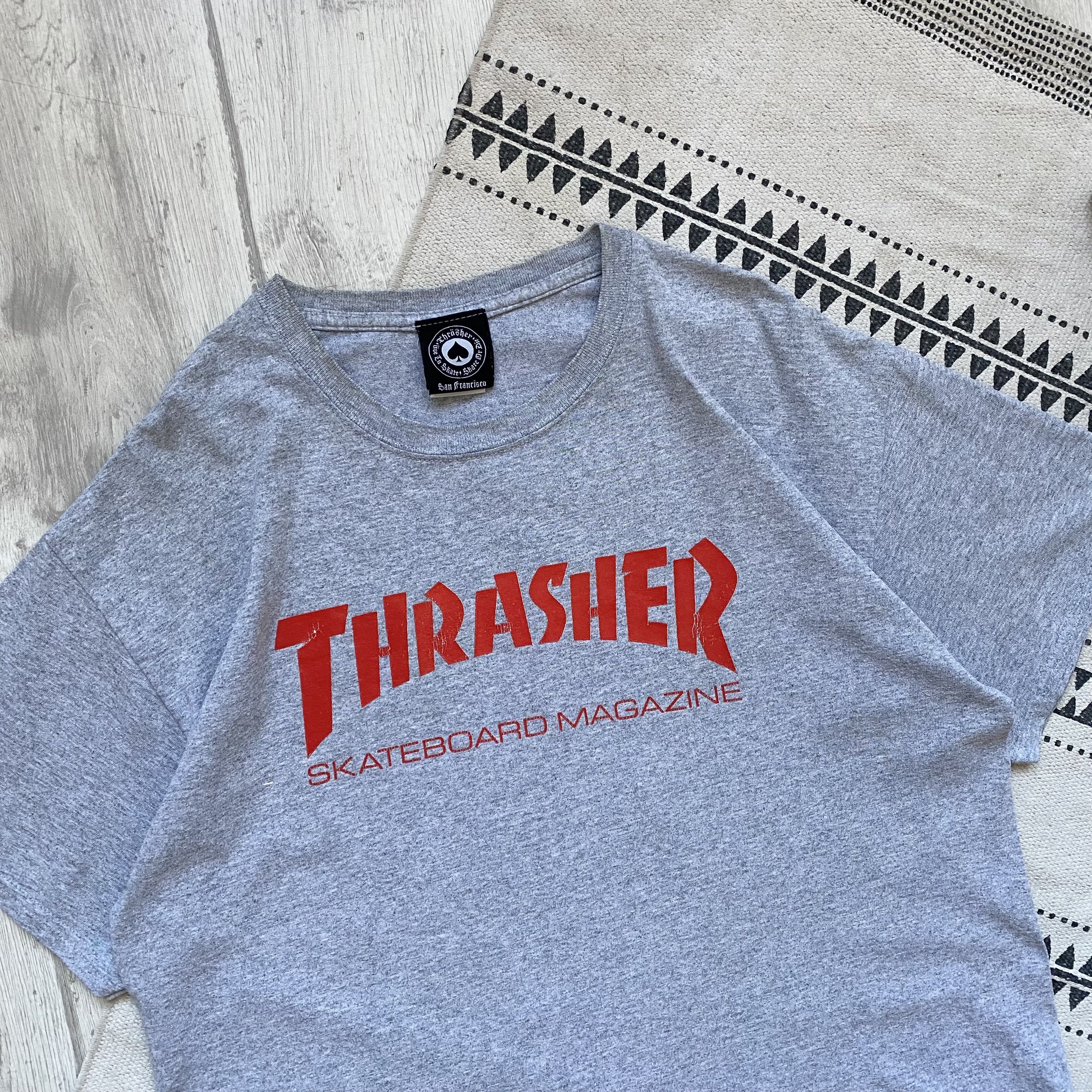 Thrasher 🛹 Vintage THRASHER Skateboard tee Surf Style Rip Curl Size US L / EU 52-54 / 3 - 2 Thumbnail