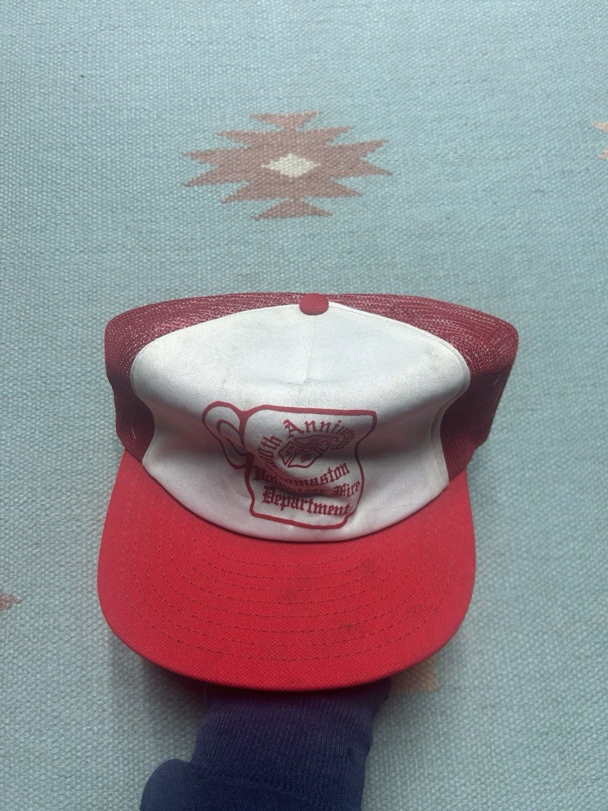 Vintage Vtg trucker hat Thomaston fire department 100th annivers USA Size ONE SIZE - 3 Thumbnail