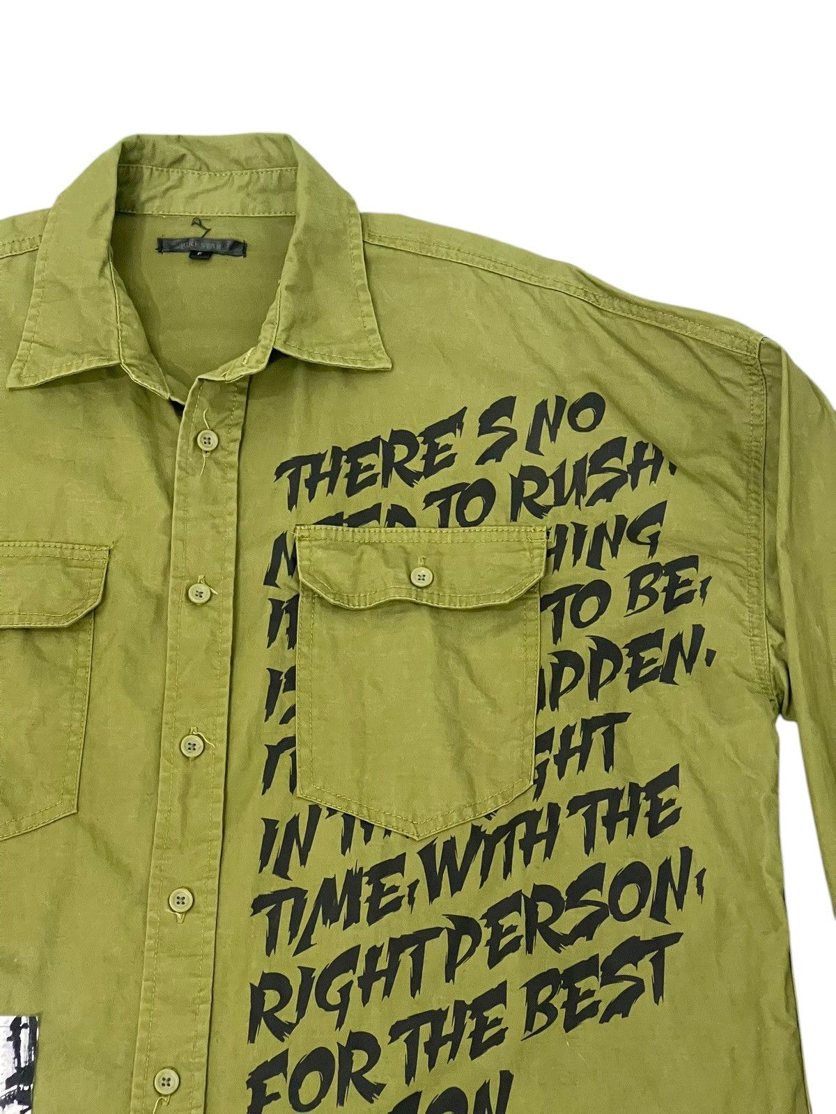 Japanese Brand Anarchy Bike Star Military Poem Shirt 6🟩7 Size US XL / EU 56 / 4 - 8 Thumbnail