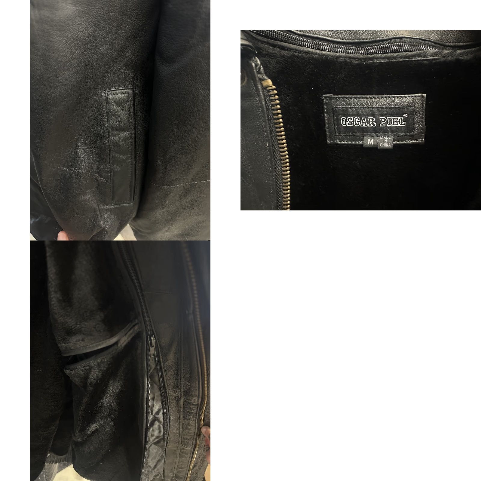 Vintage VINTAGE oscar piel Bengal tiger leather jacket Mens Medium NWT deadstock Black Zip Bomber Size US M / EU 48-50 / 2 - 8 Thumbnail