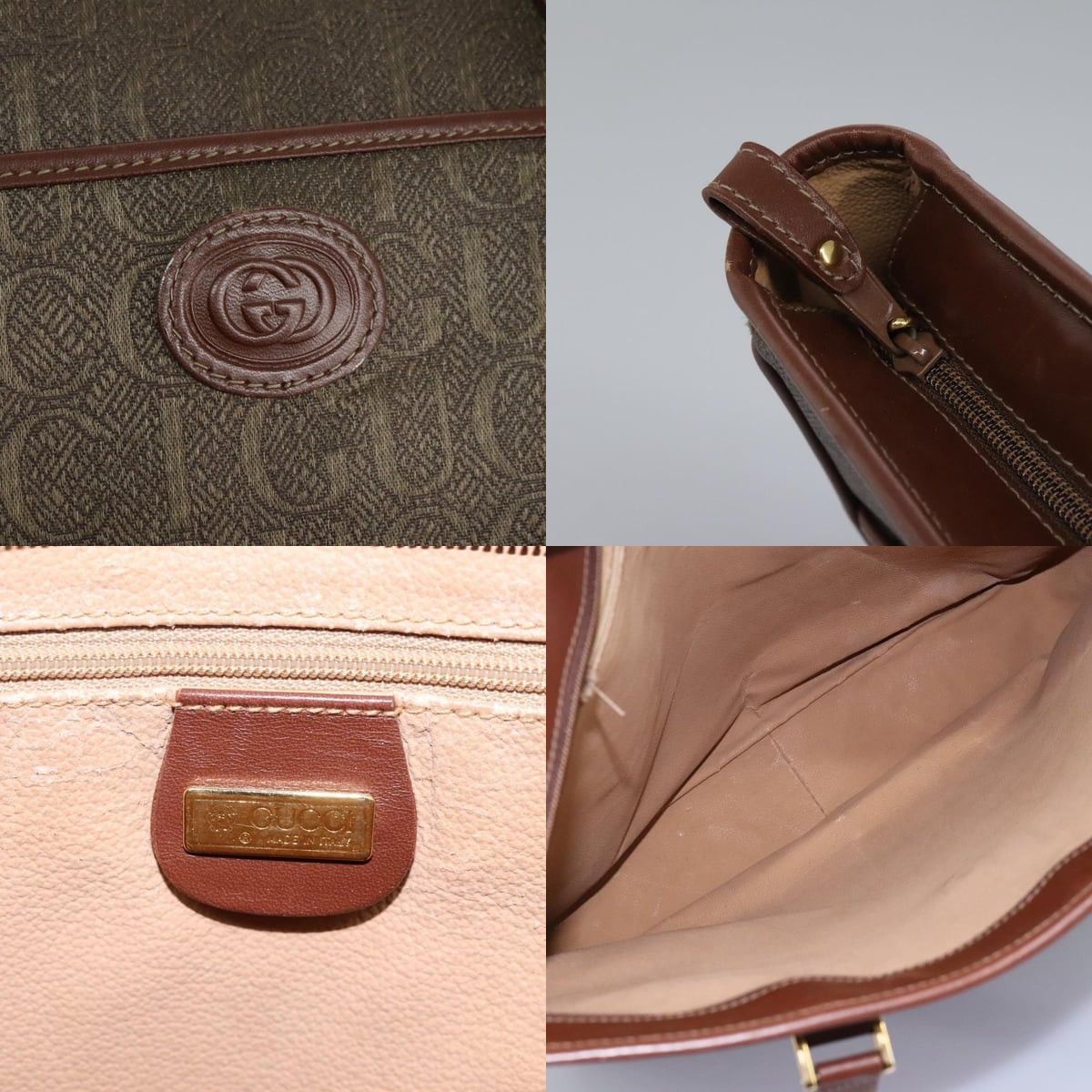 Gucci GUCCI Tote Bag Canvas Khaki 002 39 002 39 Size ONE SIZE - 11 Thumbnail