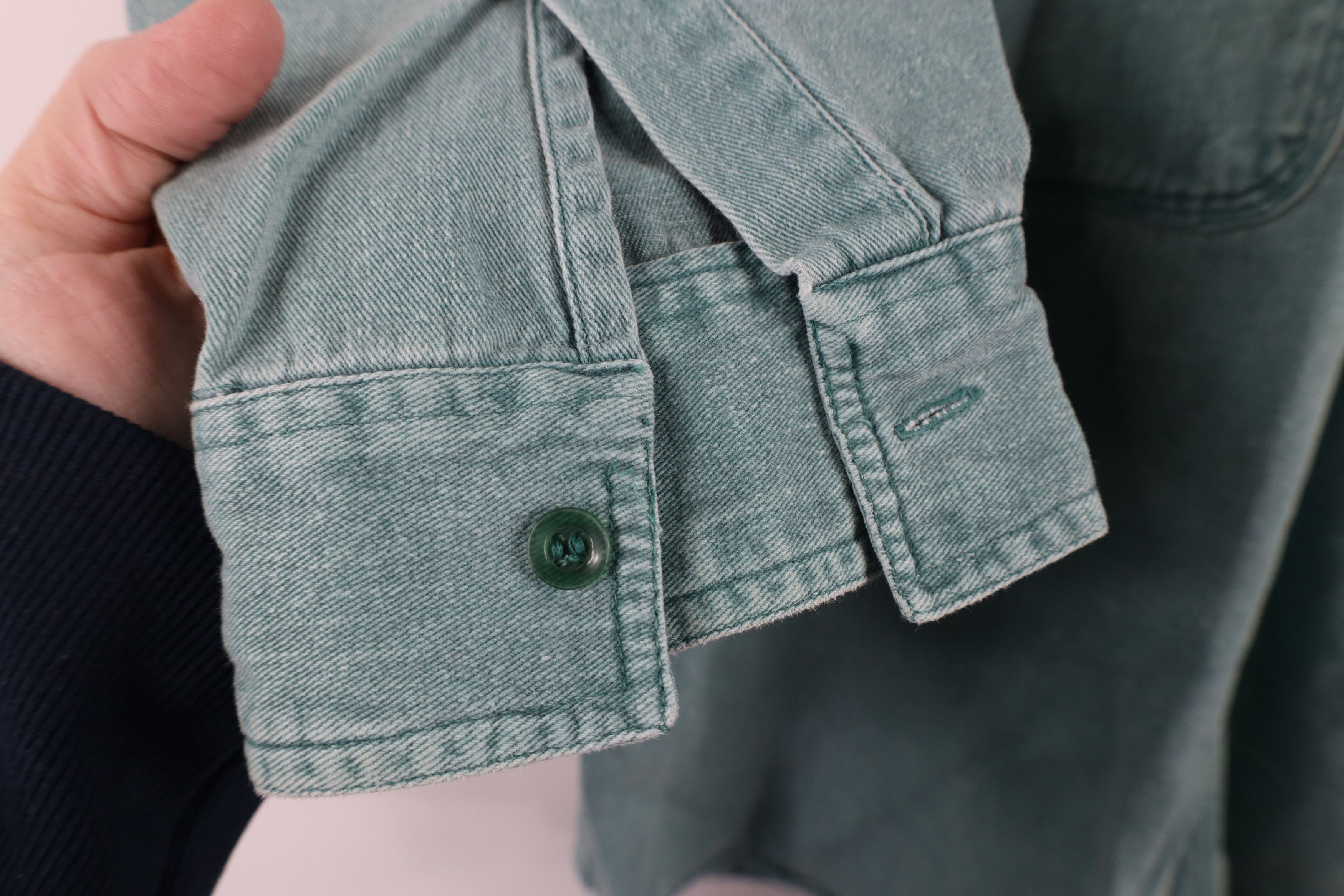 Vintage Vintage 90s Streetwear Denim Jean Button Down Shirt Size US L / EU 52-54 / 3 - 5 Thumbnail