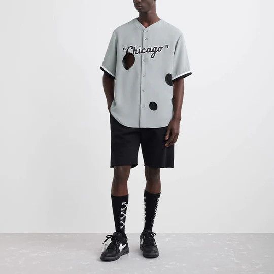 MLB × Off-White o1in1s1024 Q:1 / Chicago WS Cheese Shirt in Grey Size US L / EU 52-54 / 3 - 2 Thumbnail