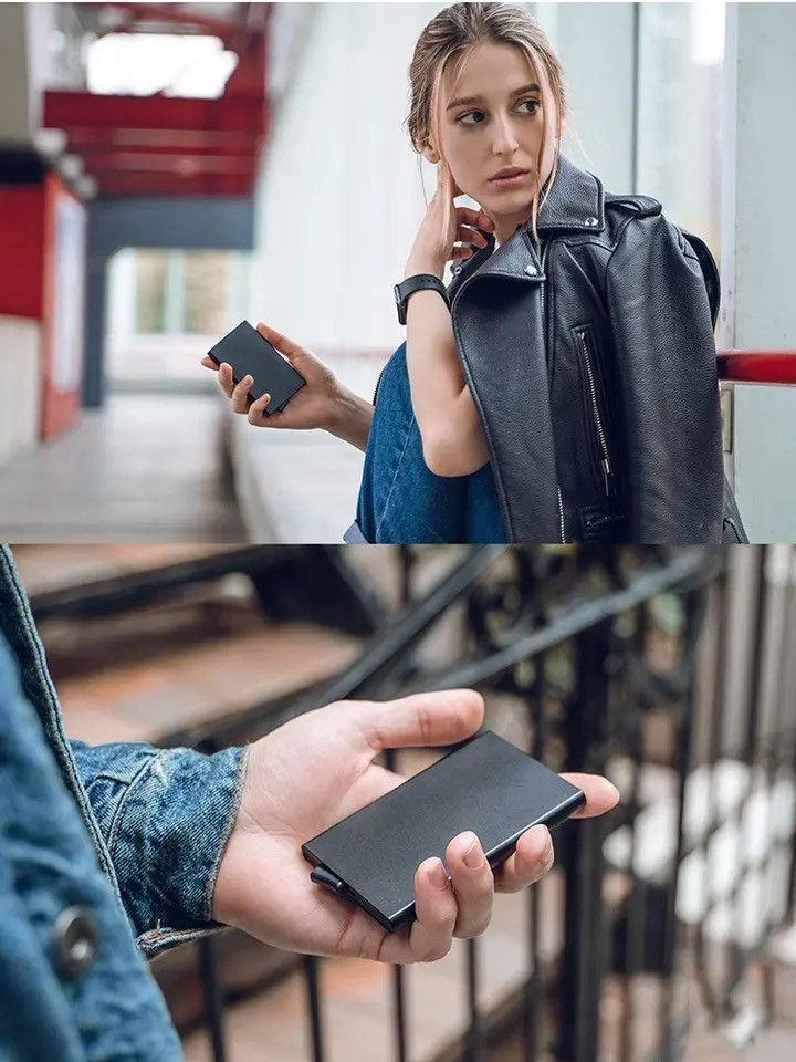 Designer × Japanese Brand Metal Card Case Wallet RFID Protection Mini Size ONE SIZE - 5 Thumbnail