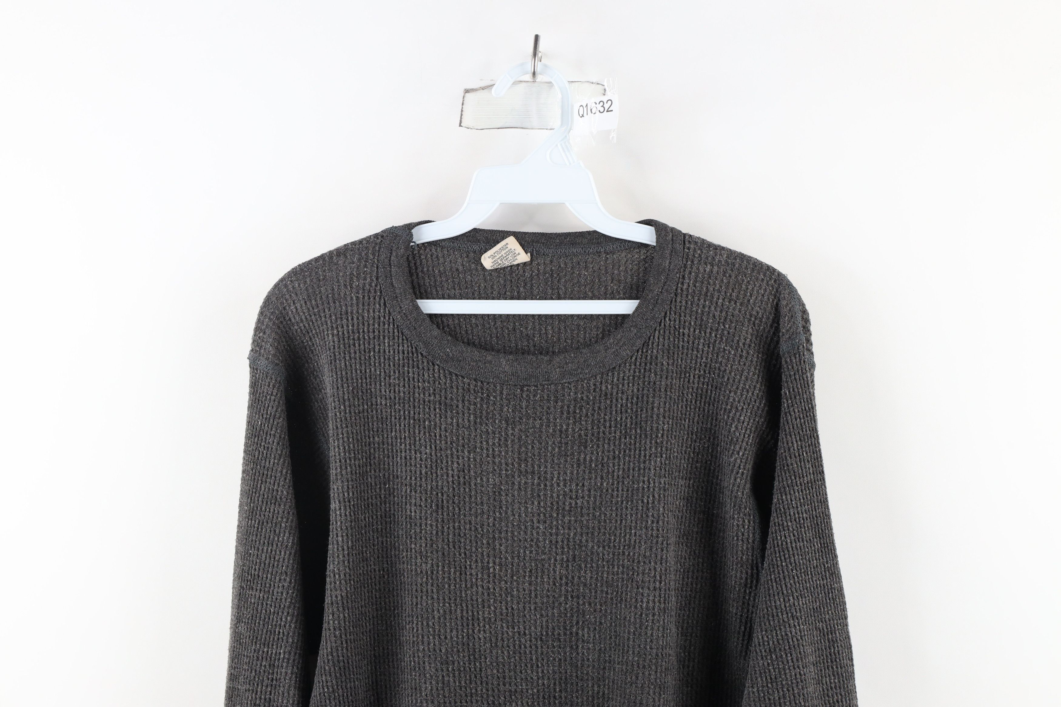 Vintage Vintage 90s Streetwear Waffle Knit Long Sleeve T-Shirt USA Size US XXL / EU 58 / 5 - 2 Thumbnail