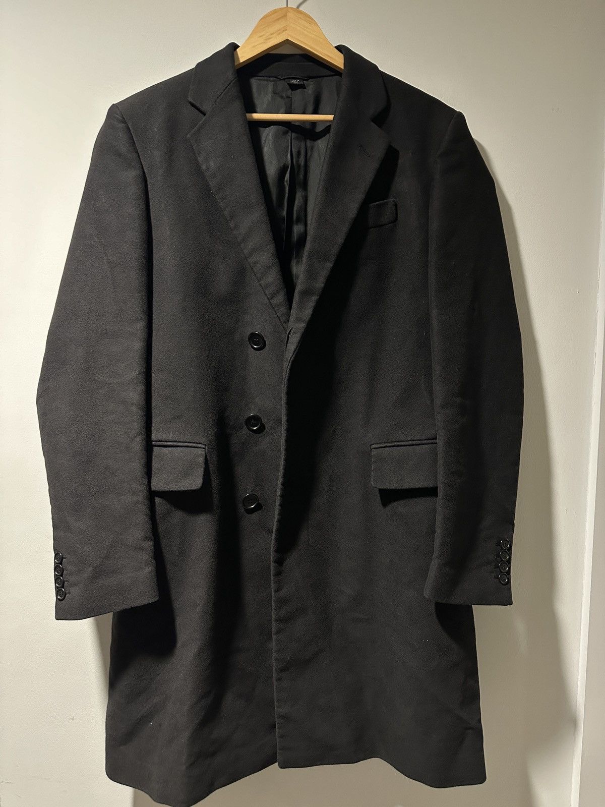Helmut lang 2004aw Black moleskin coat