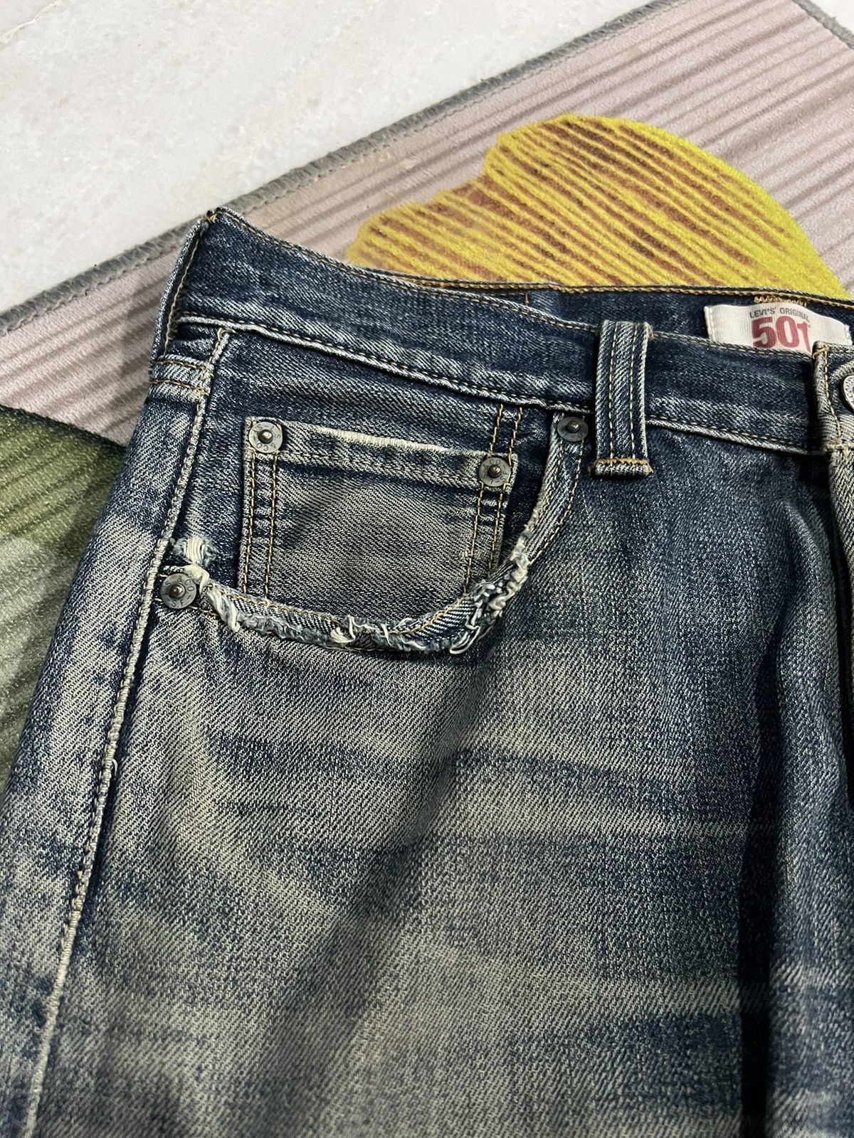 Levi's Vintage Levis 501 Distressed Jeans Rare Size US 30 / EU 46 - 7 Thumbnail
