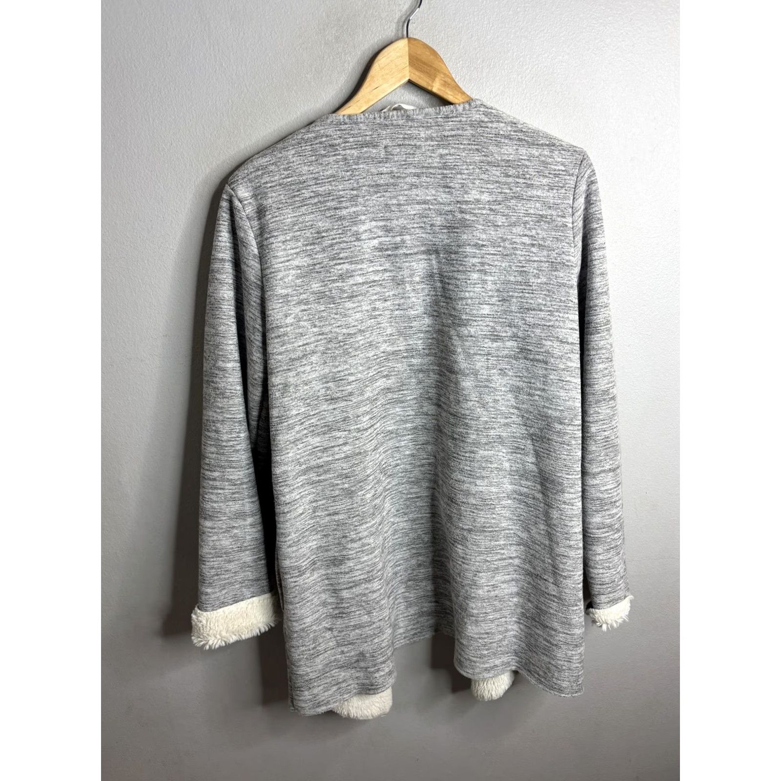 Ugg UGG Coatigan Jacket Womens M Gray Fleece Open Front Sherpa Lined Cardigan Size M / US 6-8 / IT 42-44 - 4 Thumbnail