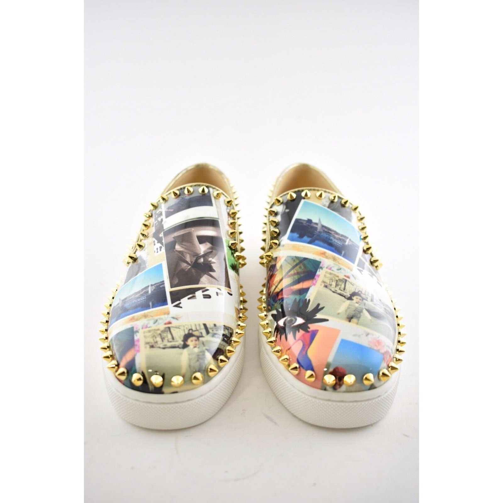 Christian Louboutin Christian Louboutin Pik Boat Black Gold Spike Sneakers 41 Size US 11 / IT 41 - 6 Thumbnail