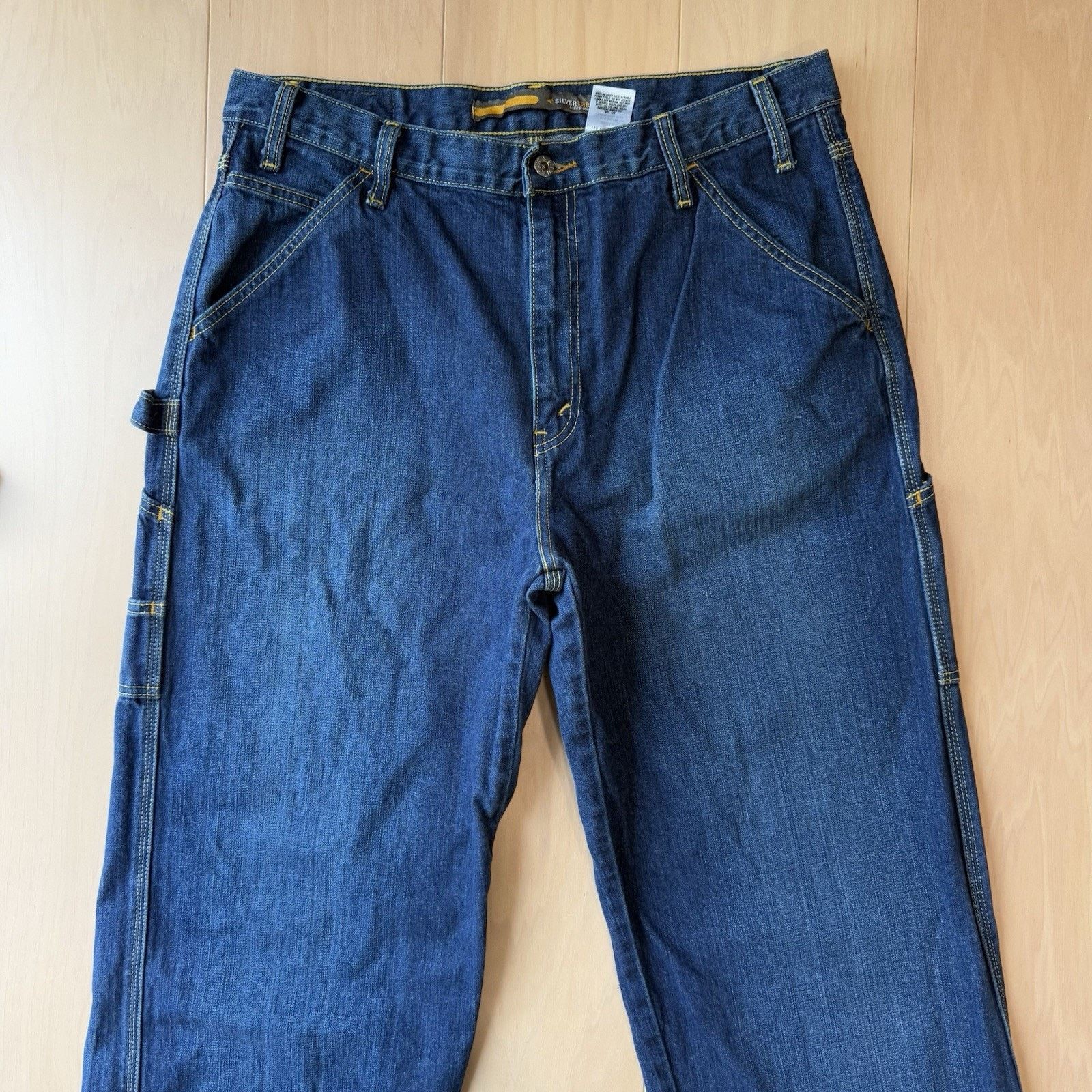 Levi's × Vintage Vintage Levis Silver Tab Jeans 36 Blue 90s Carpenter Baggy Size US 36 / EU 52 - 3 Thumbnail