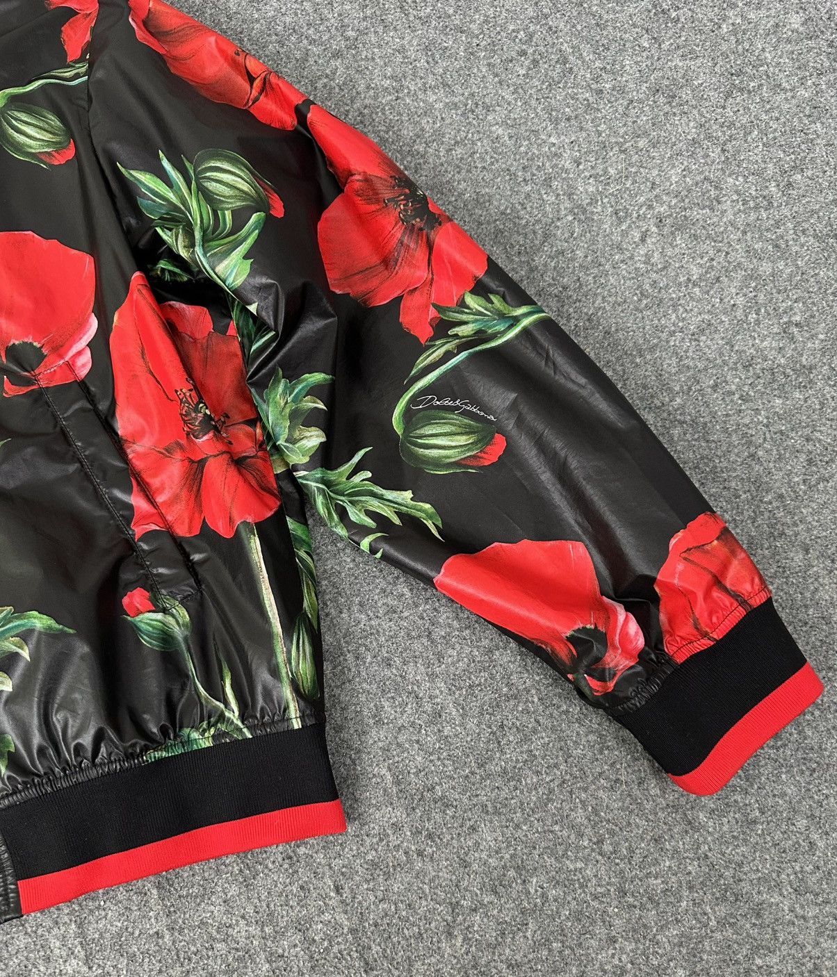Dolce & Gabbana Dolce & Gabbana - Poppy Floral Print - Bomber Jacket Size US L / EU 52-54 / 3 - 7 Thumbnail
