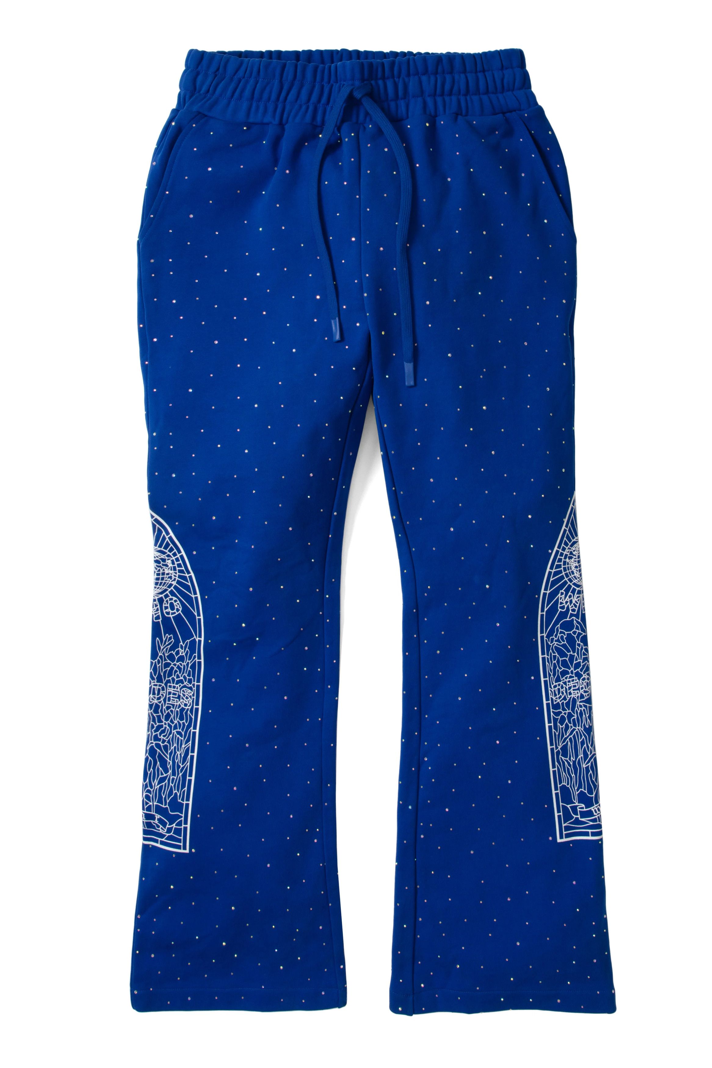Who Decides War WDW "Stained Glass" Indigo Rhinestone Sweats Size US 34 / EU 50 - 1 Preview