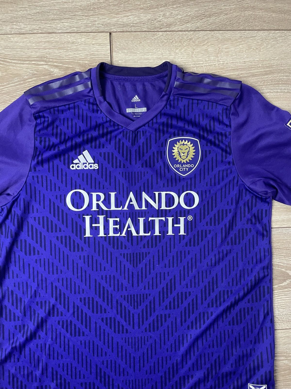 Adidas MLS ADIDAS ORLANDO CITY 19/20 HOME SOCCER JERSEY Mens L Size US L / EU 52-54 / 3 - 6 Thumbnail