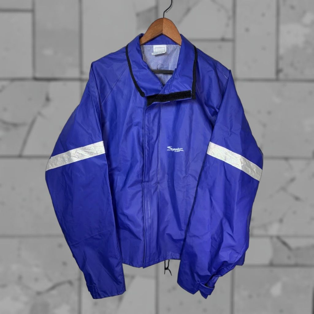 Vintage Dry Rider Signature Line Jacket Men XL Blue Rain Wind Water Repellent Motorcycle Lined Size US XL / EU 56 / 4 - 1 Thumbnail