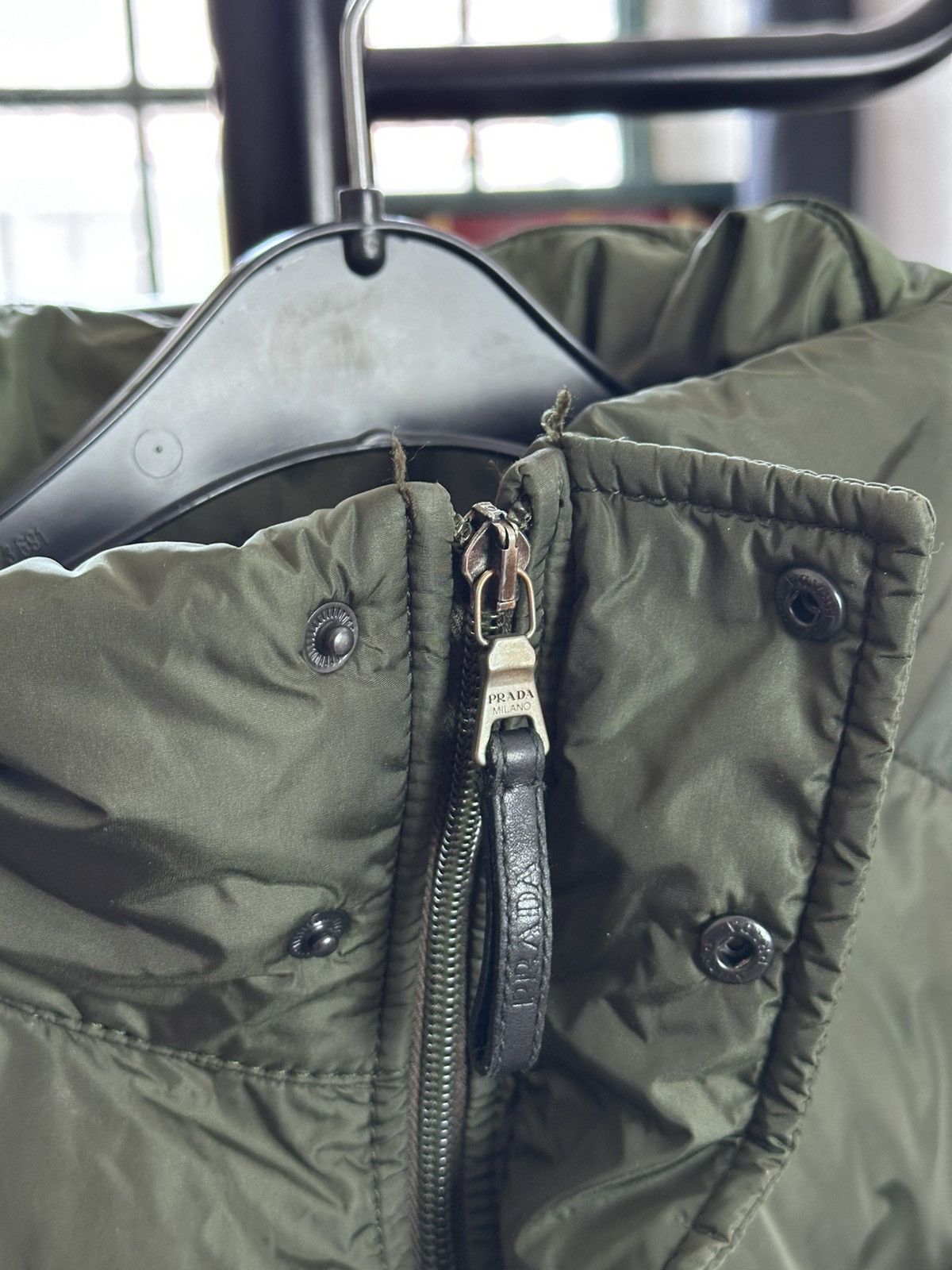 Prada Prada Sport SGA407 Down Puffer Jacket Olive Green Size 52/L Size US L / EU 52-54 / 3 - 13 Thumbnail