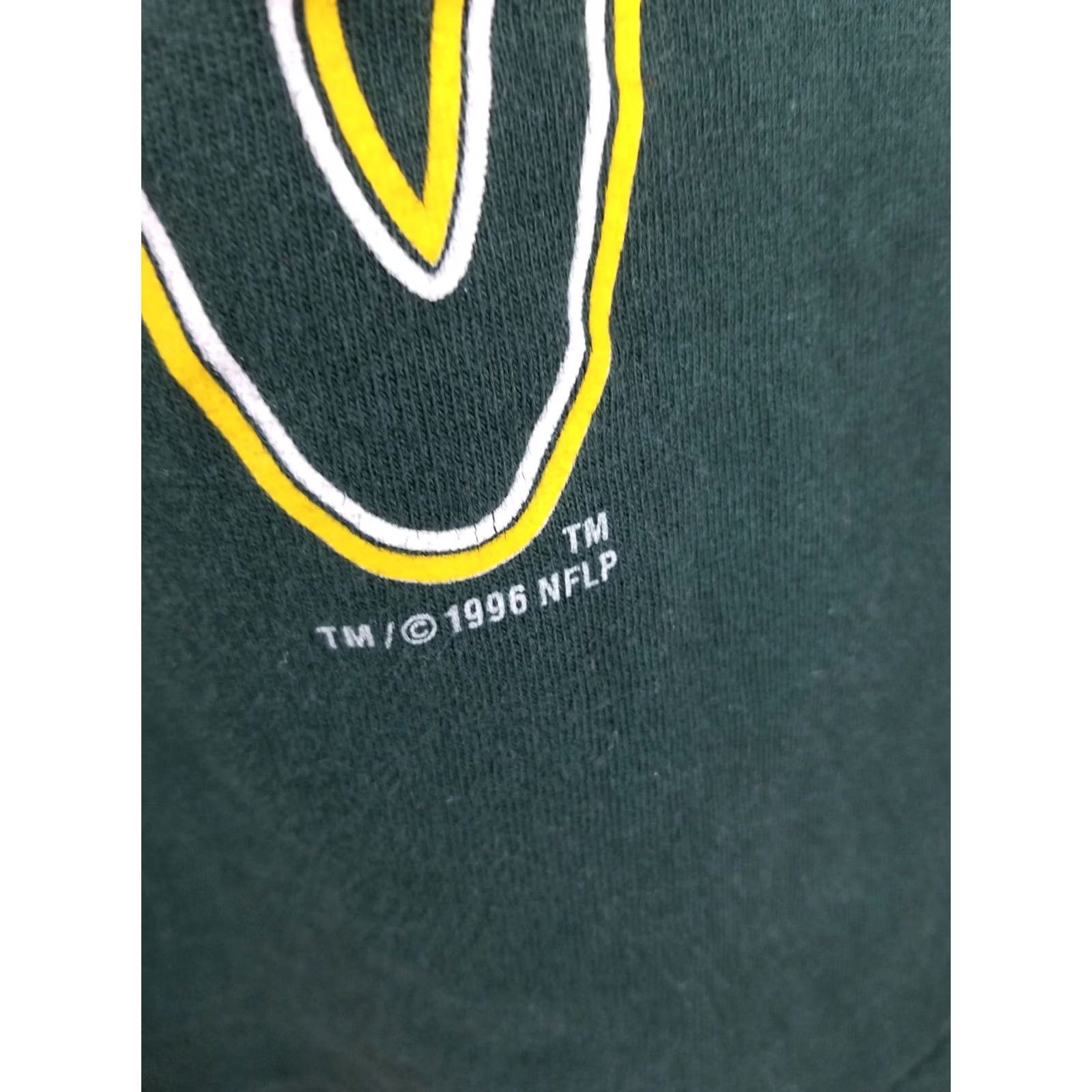NFL VINTAGE 96' GREEN BAY PACKERS GREEN NFL FOOTBALL SINGLE STITCH T-SHIRT SZ LARGE Size US L / EU 52-54 / 3 - 4 Thumbnail